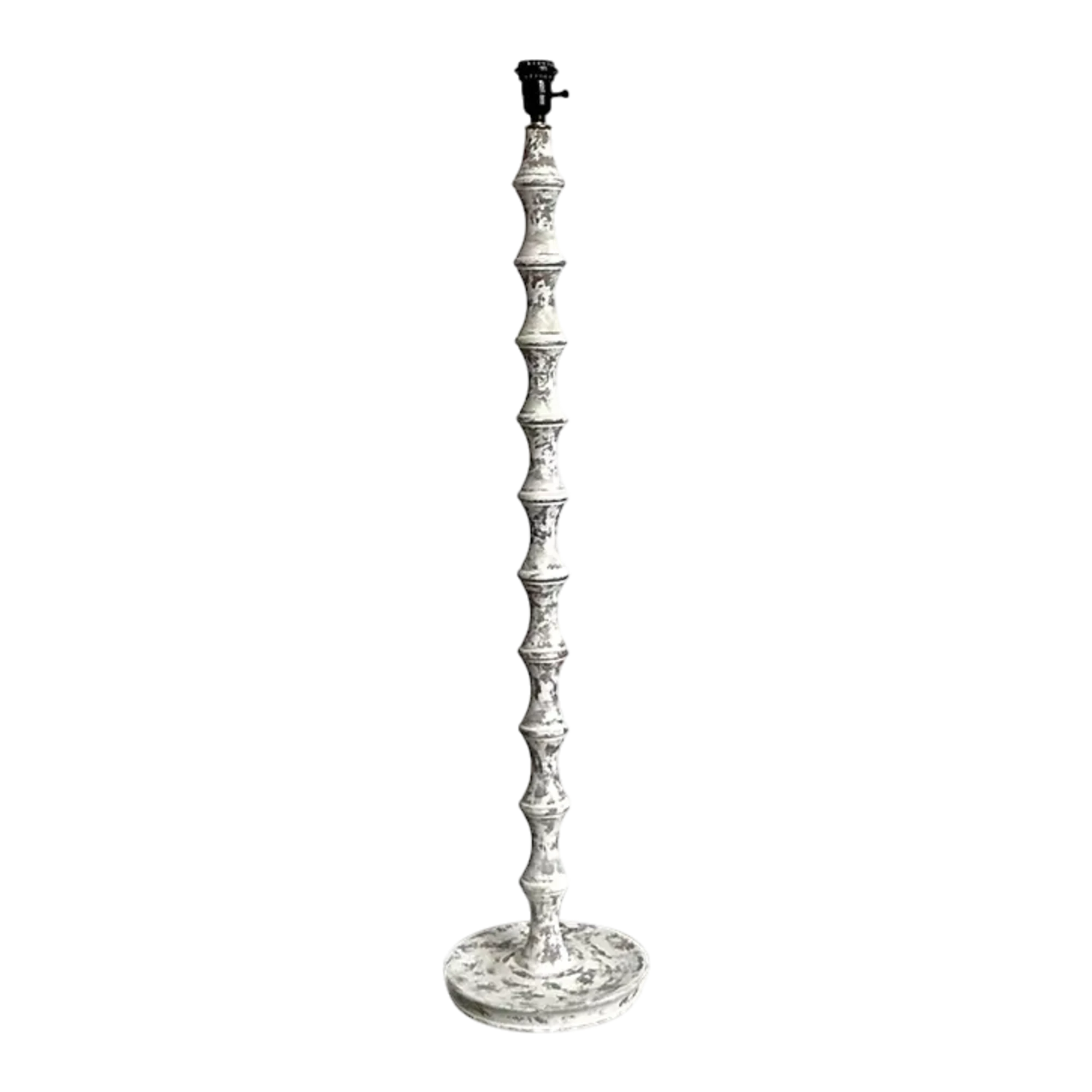 Vintage Boho Washed Bobbin Floor Lamp