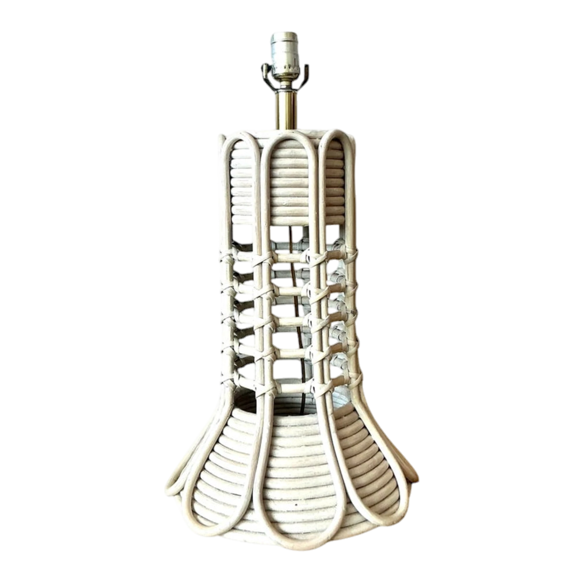 Vintage Boho Washed Pencil Reed Lamp