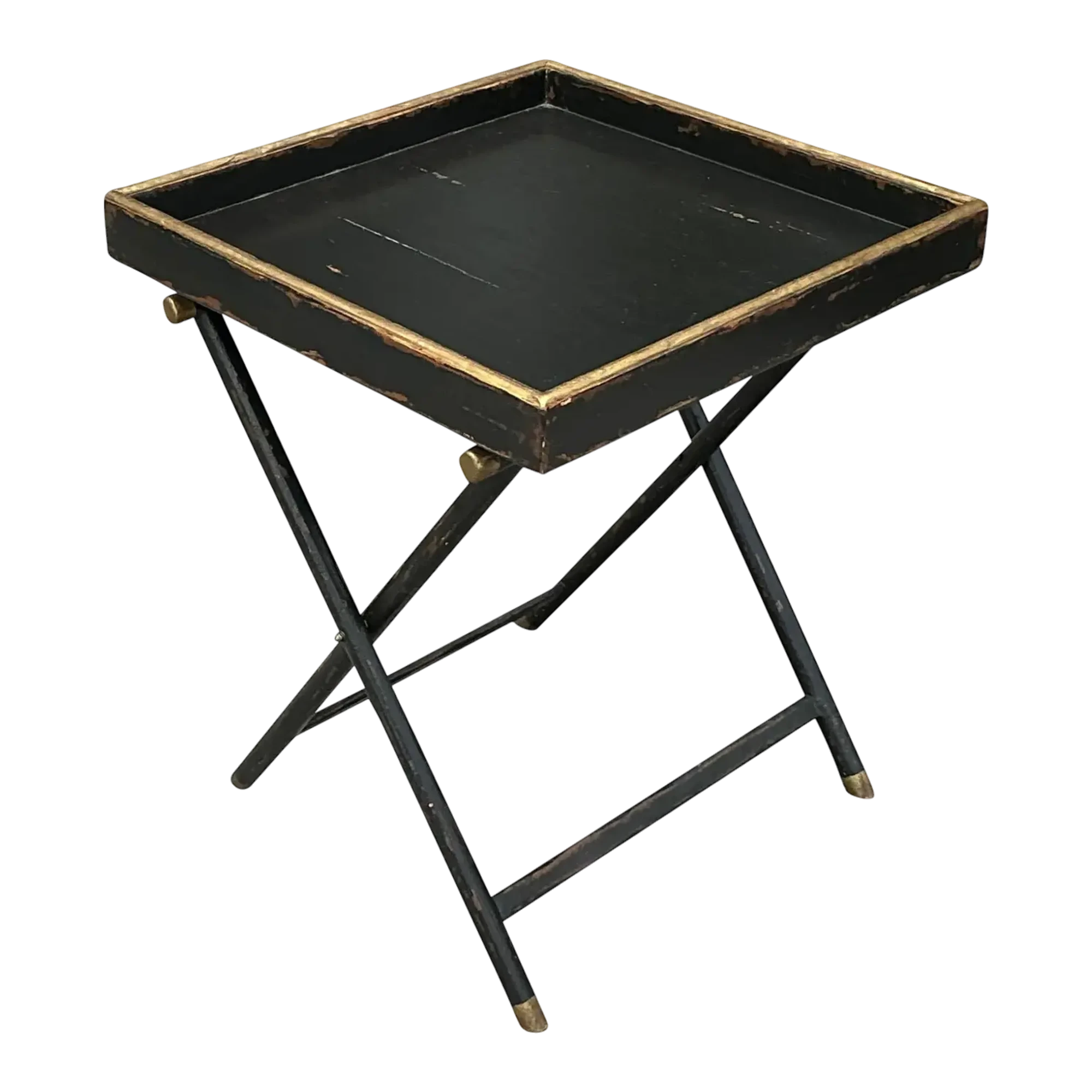 Vintage Boho Woodland Furniture Bar Tray Table