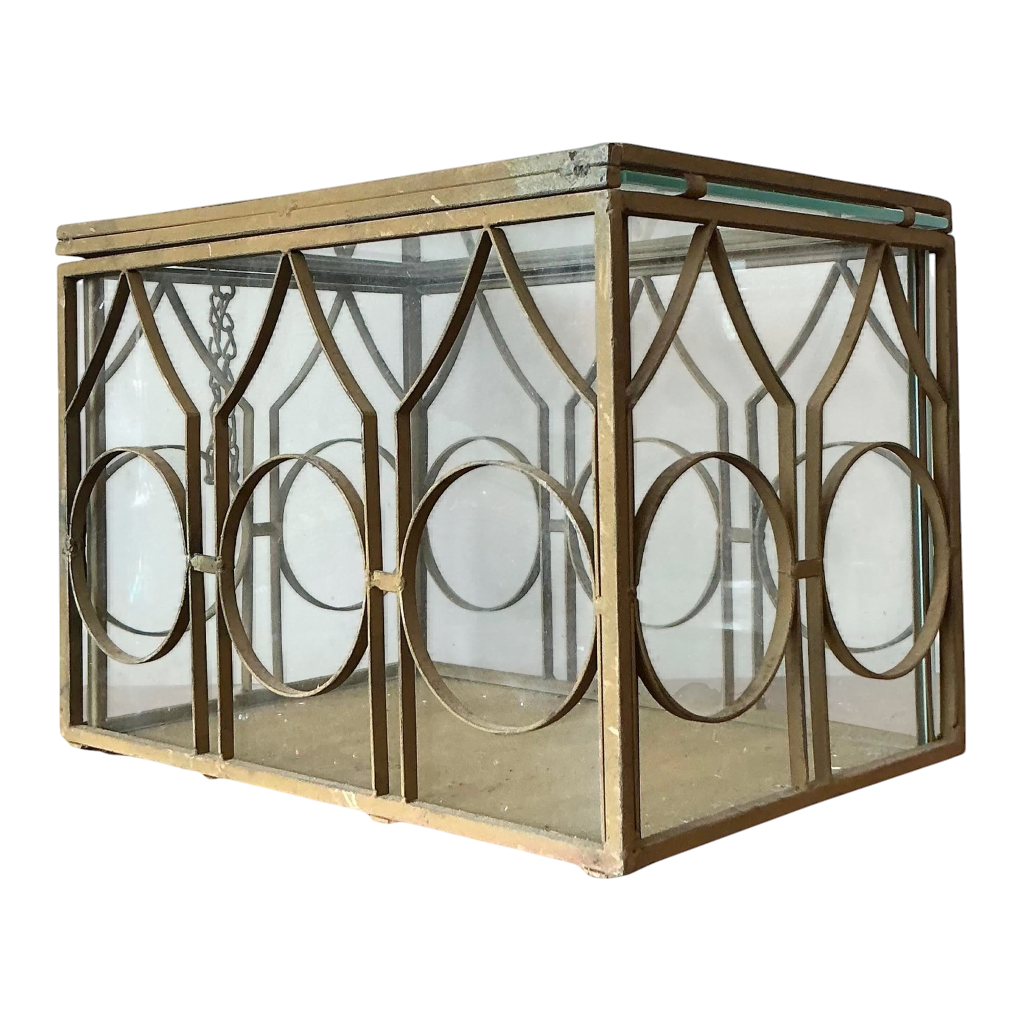 Vintage Boho Wrought Iron Terrarium — additional photo 1
