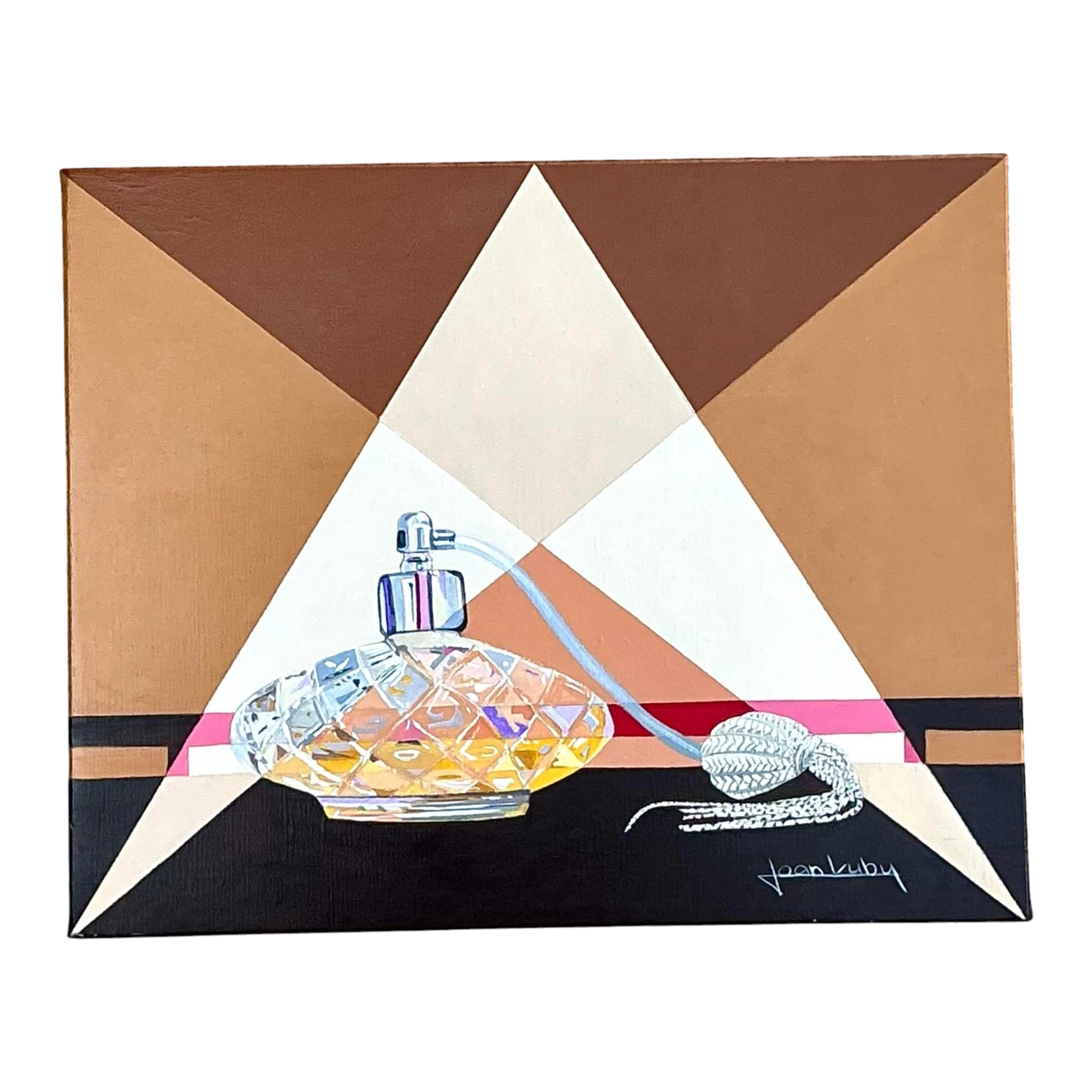 Vintage Bottle Original Oil Painting on Canvas - Paper, 15W x 12H