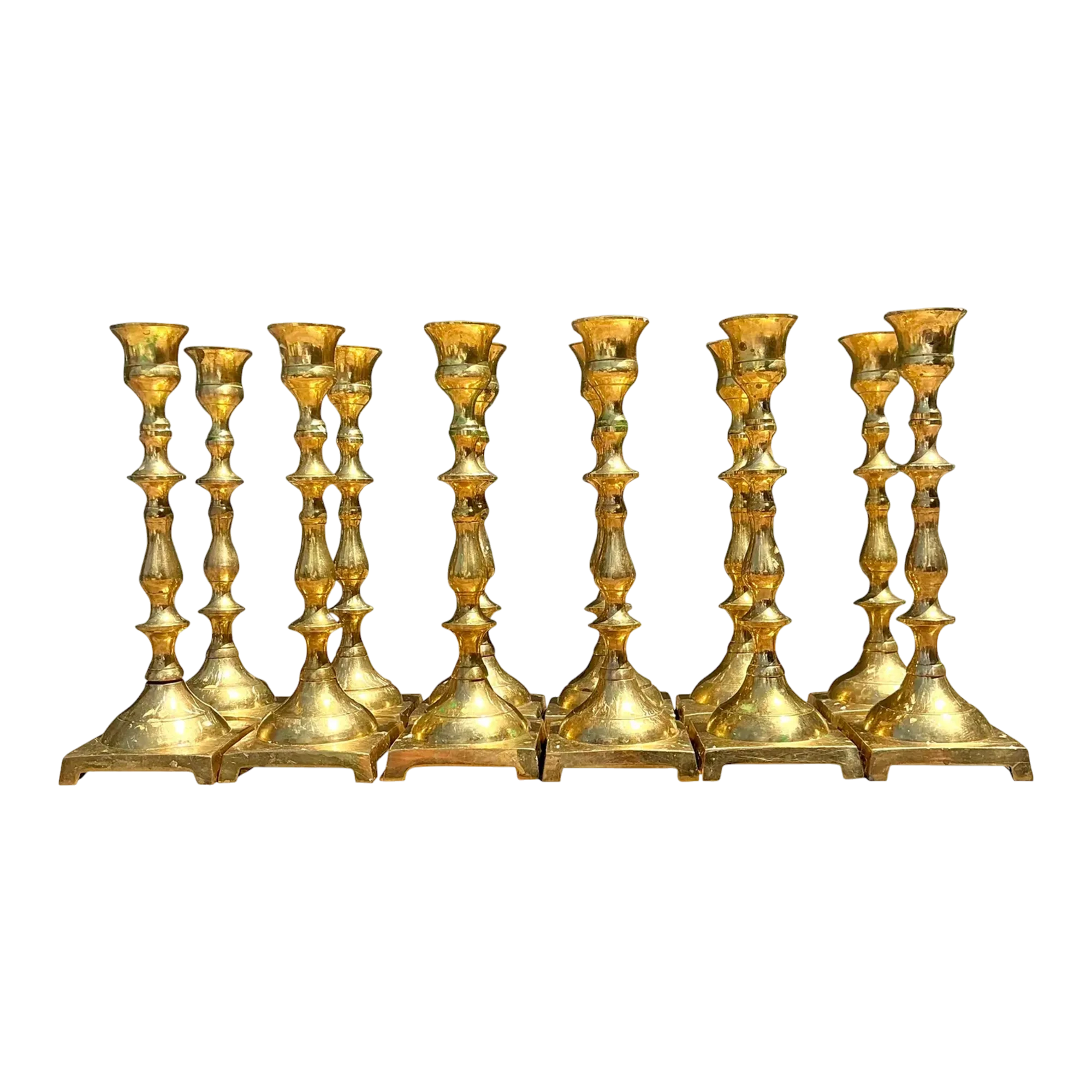 Vintage Brass Centerpiece Candles - Set of 12 — additional photo 1