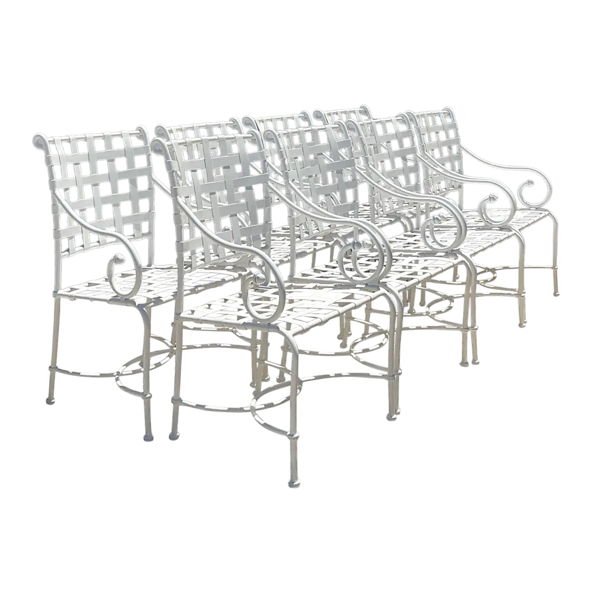 Vintage Brown Jordan Cast Aluminum “Florentine”:Dining Chairs - Set of 8