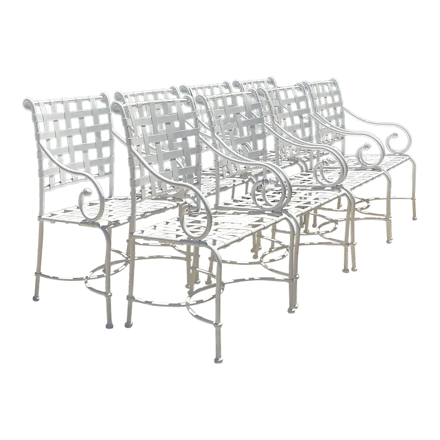 Vintage Brown Jordan Cast Aluminum “Florentine”:Dining Chairs - Set of 8