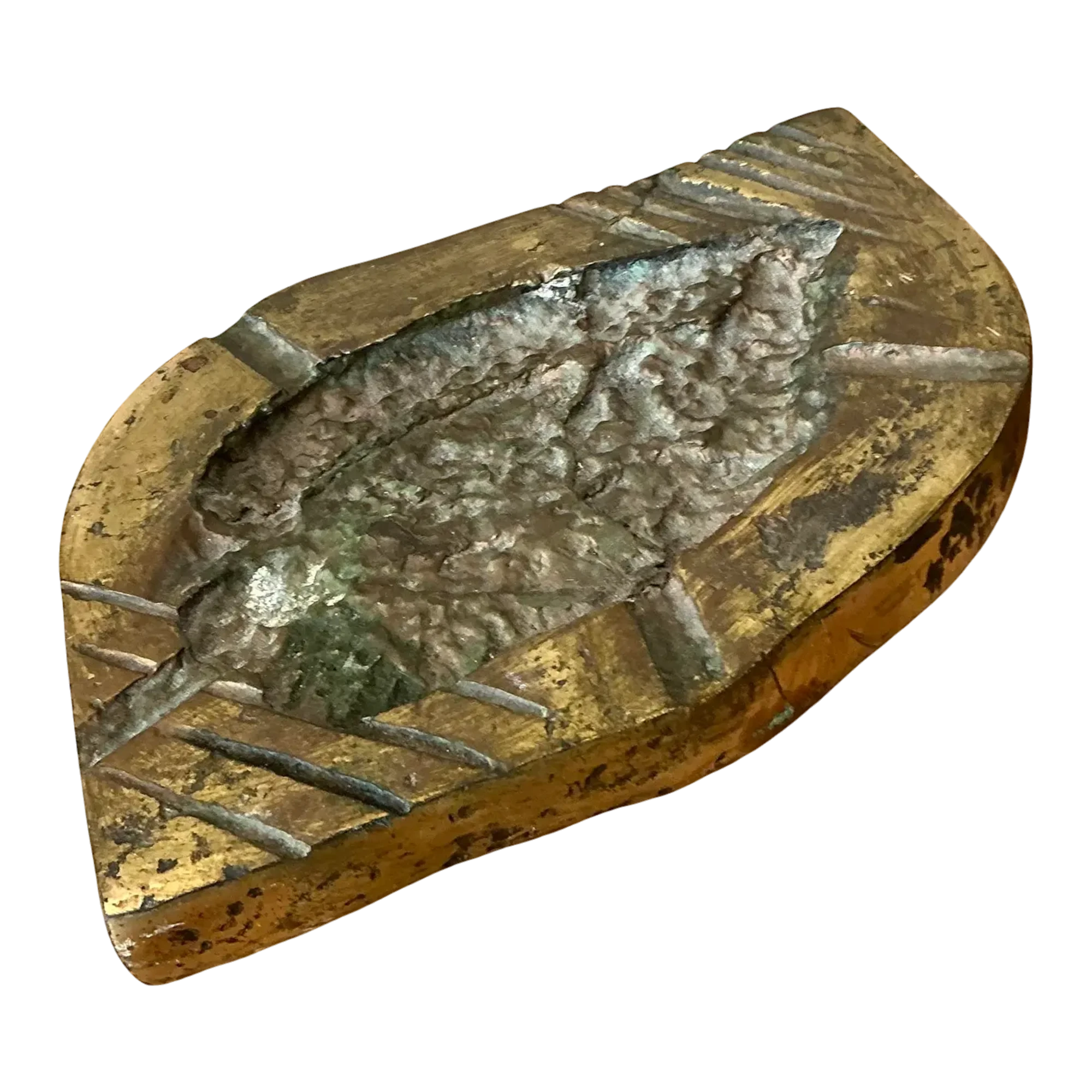 Vintage Brutalist Leaf Ashtray