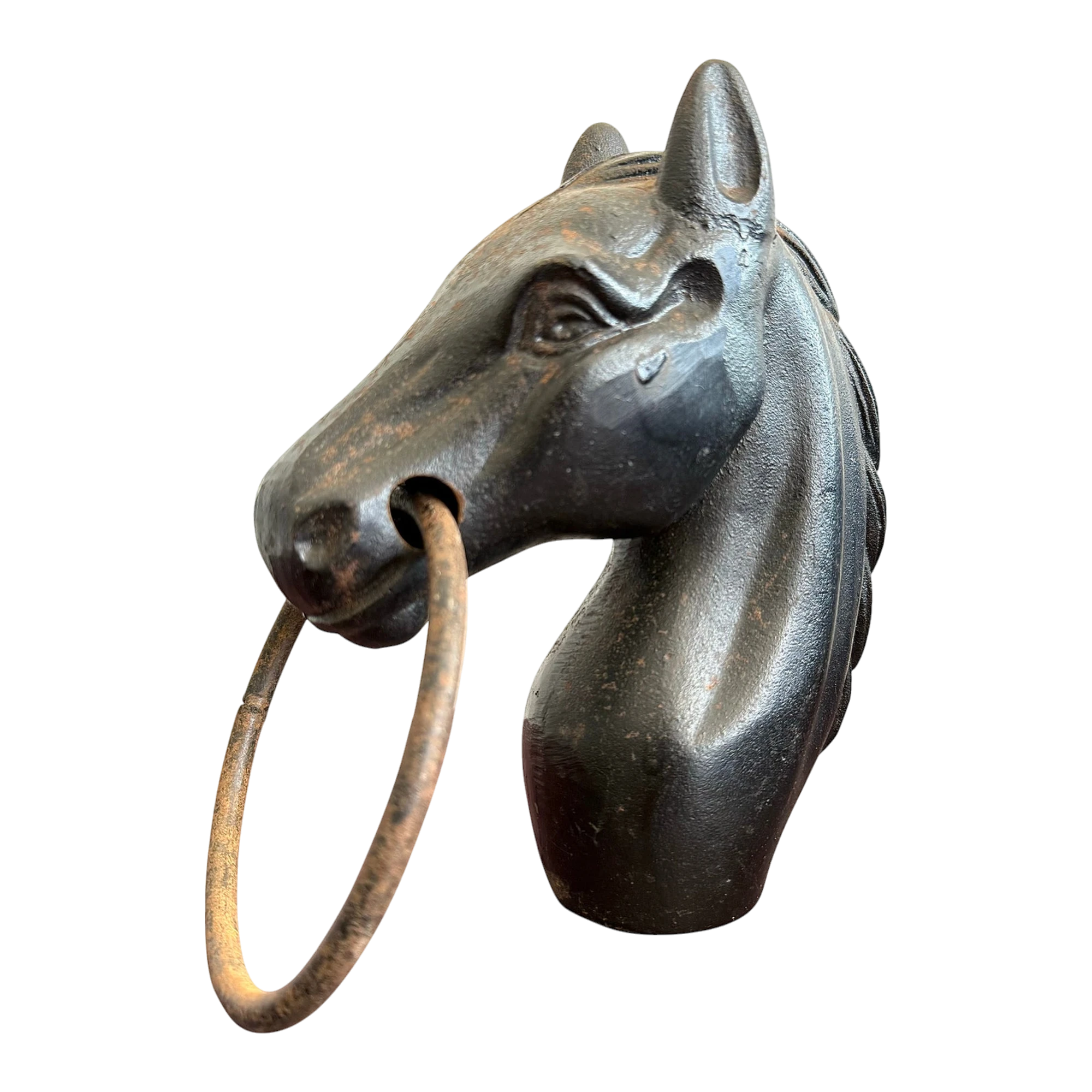 Vintage Cast Iron Horse Head Hitching Post