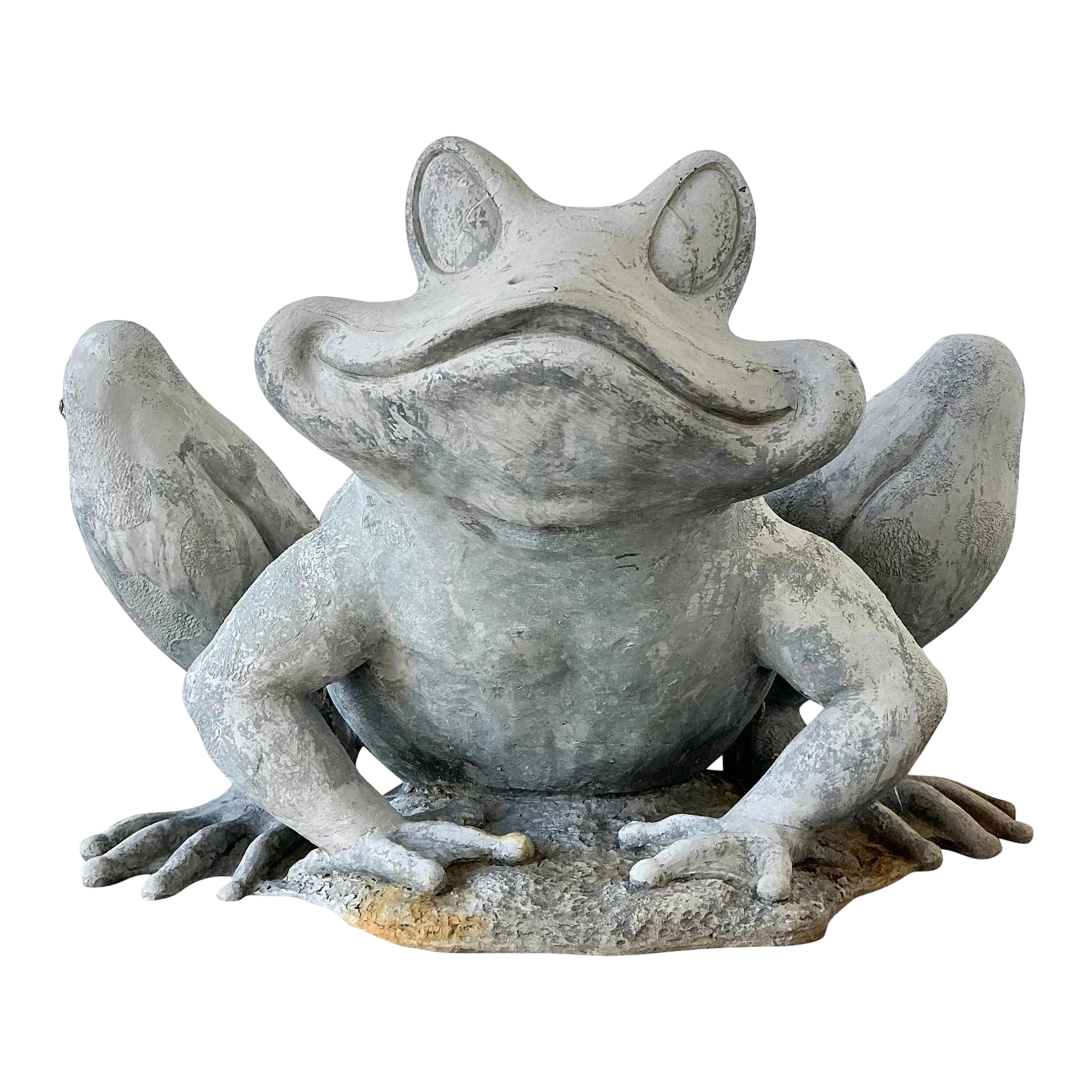 Vintage Cast Resin Frog Planter