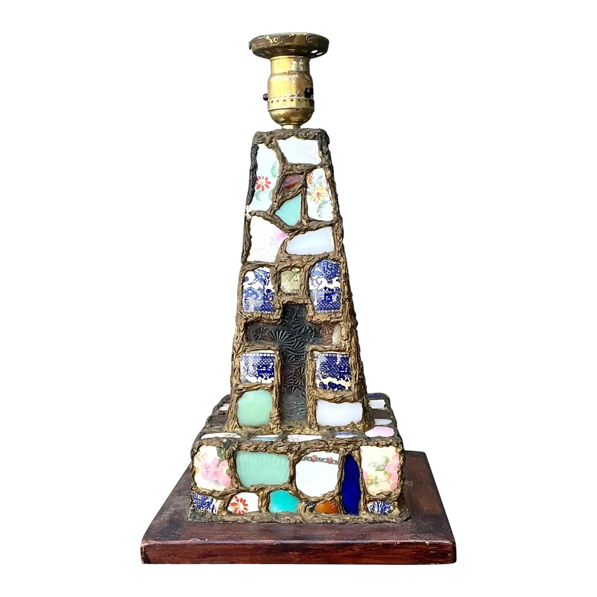 Vintage China Mosaic Lamp