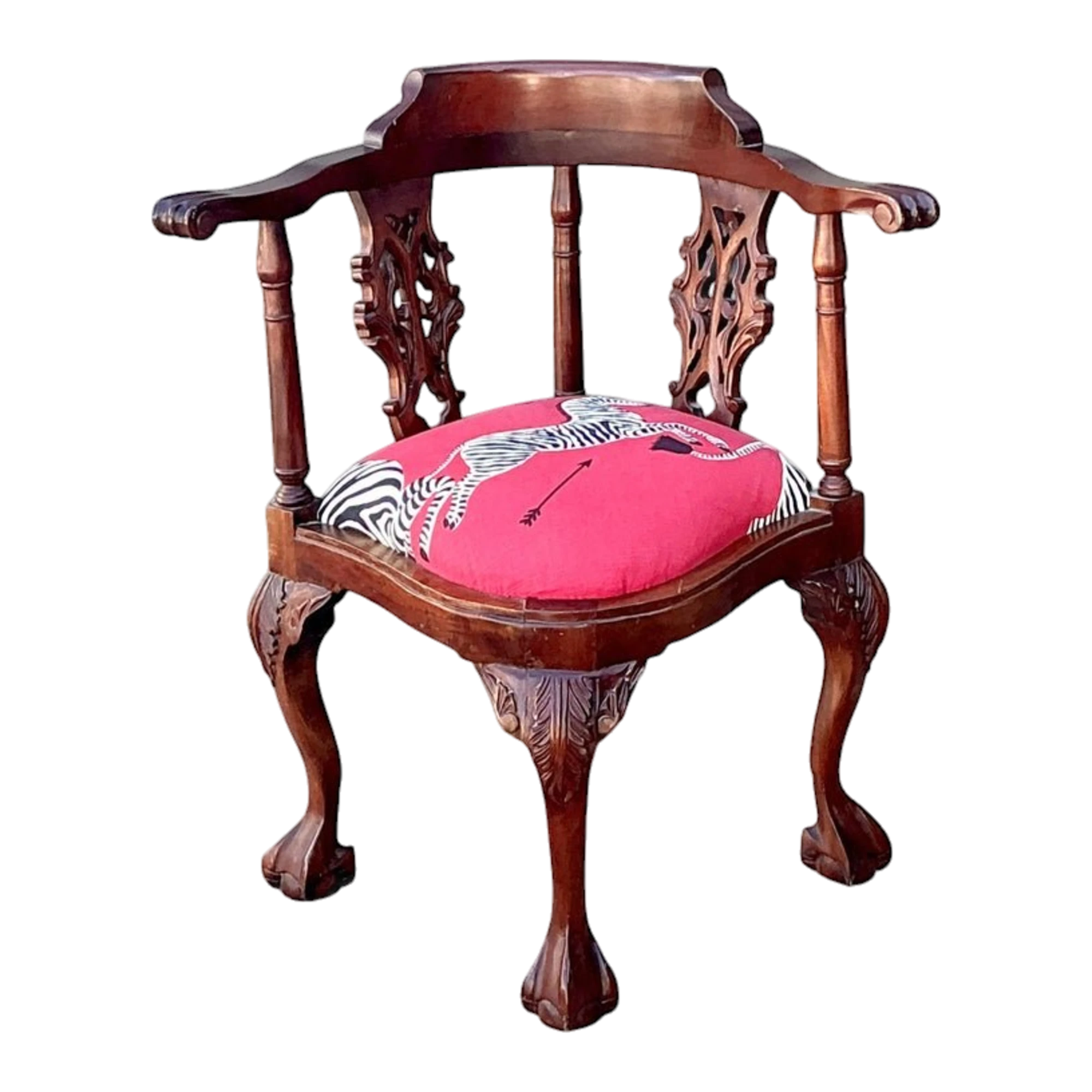 Vintage Claw and Ball Corner Chair