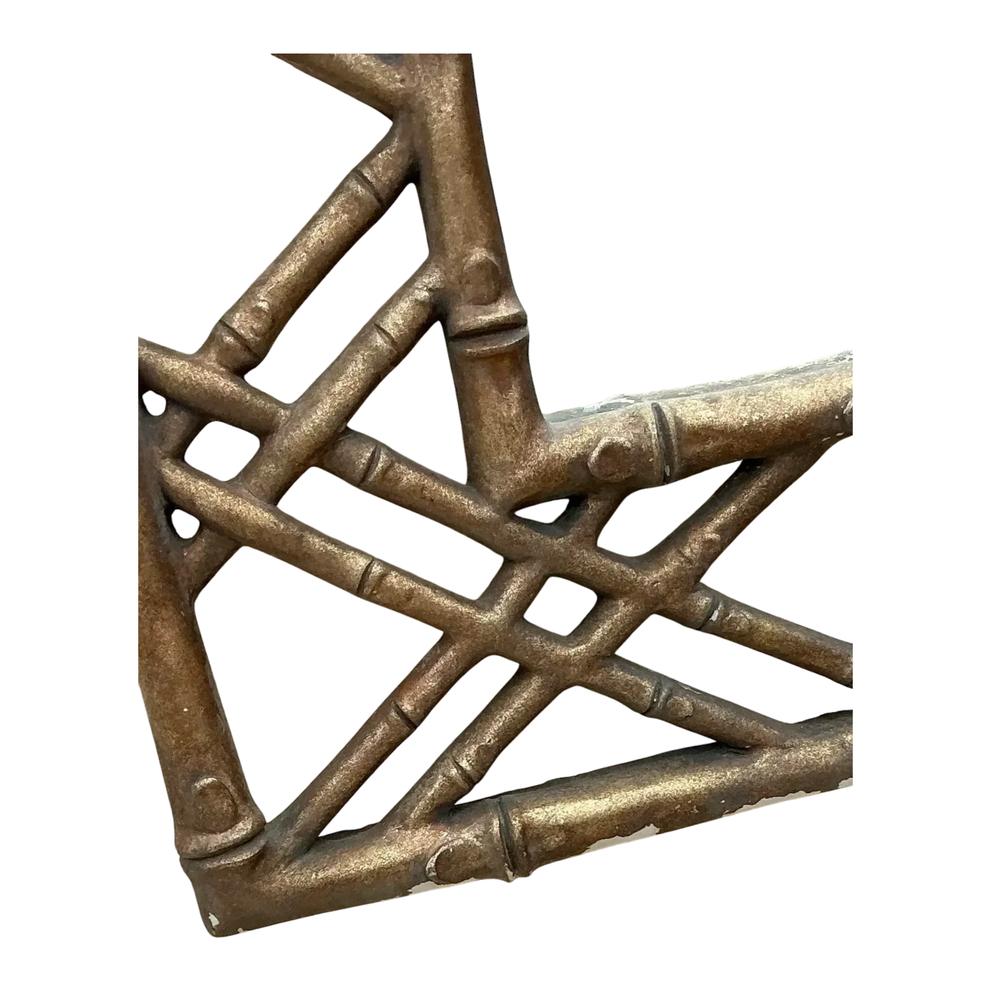 Vintage Coastal Bamboo Trellis Mirror