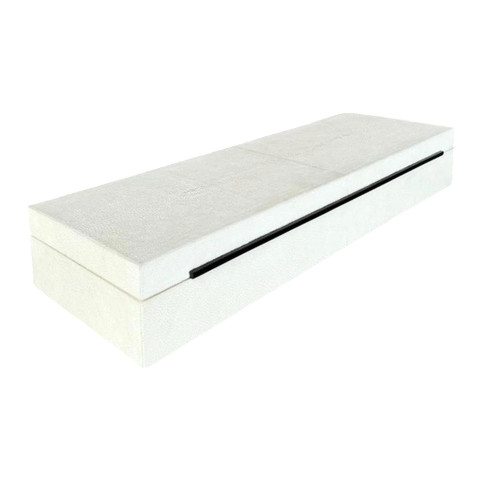 Vintage Coastal Faux Shagreen Long Box