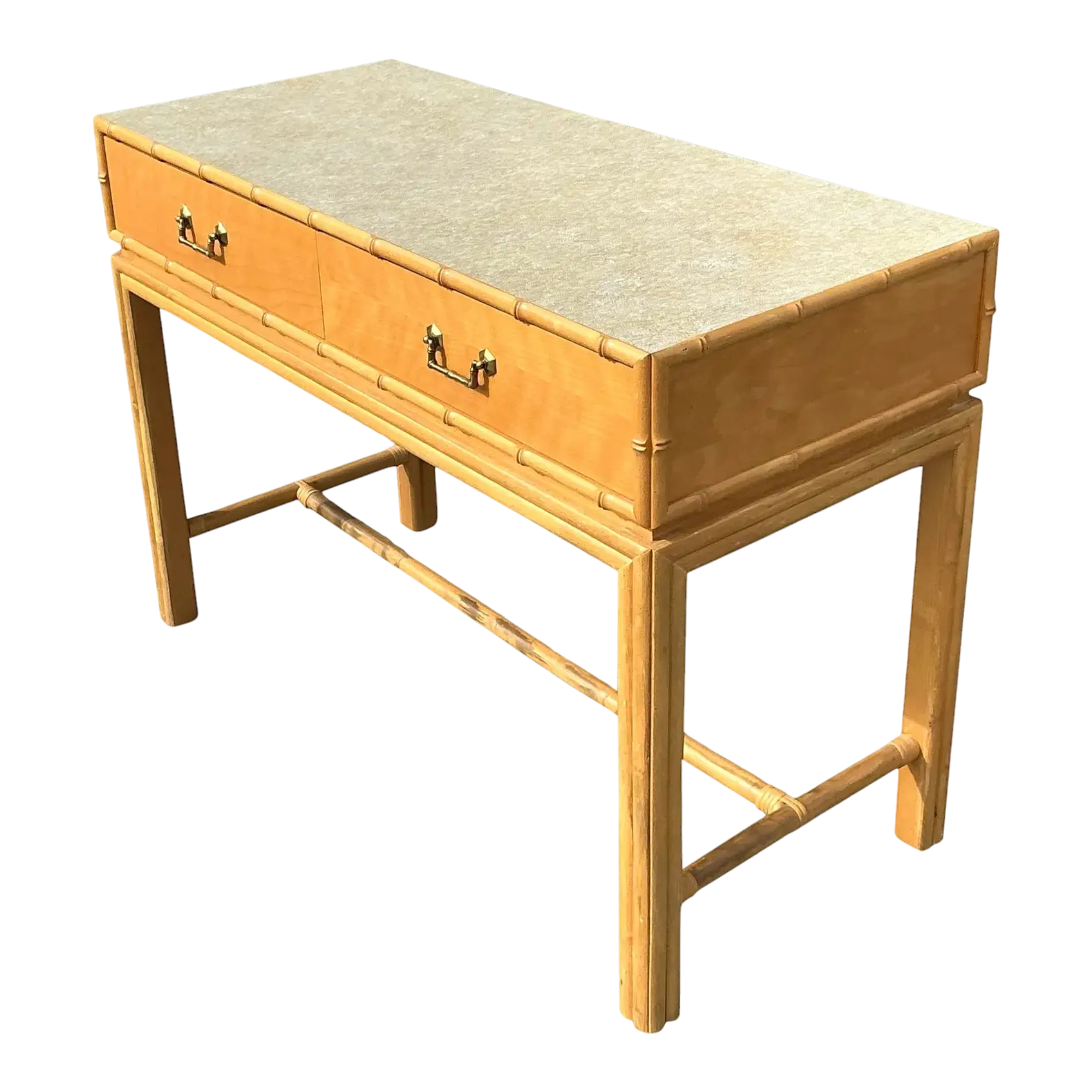 Vintage Coastal Ficks Reed Desk — additional photo 1