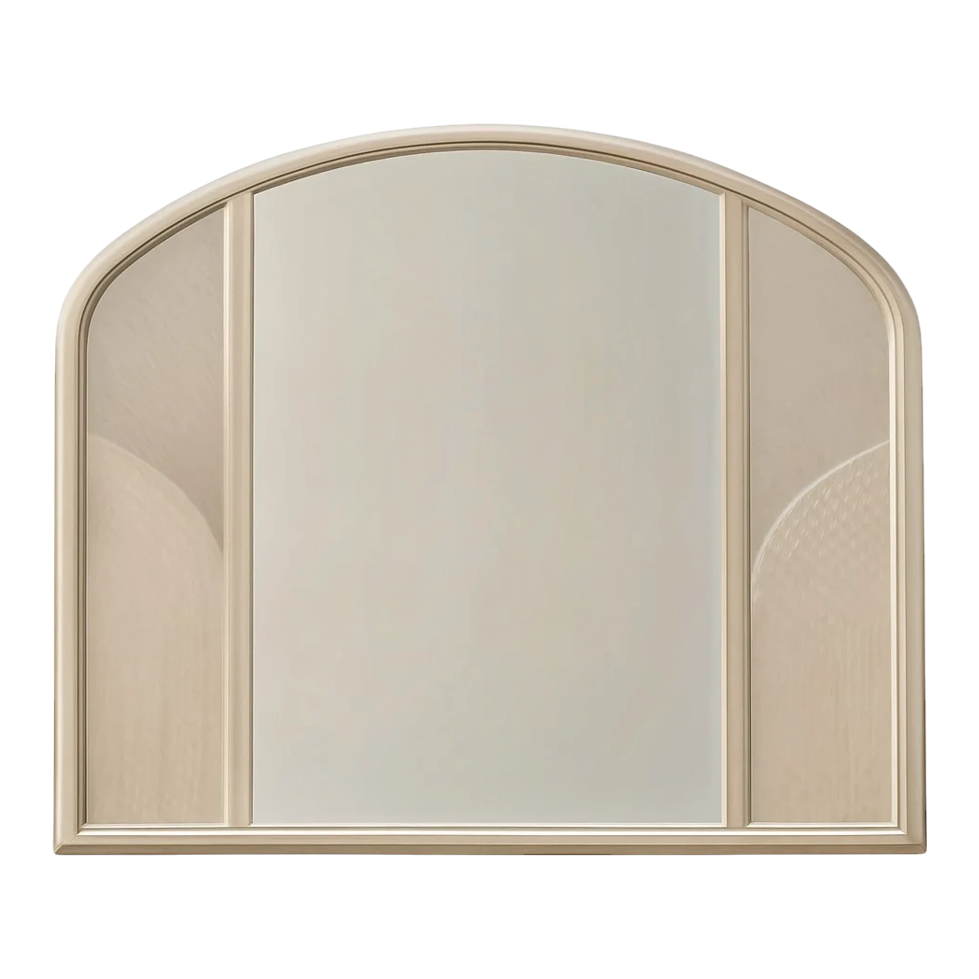 Vintage Coastal Lenoir Pencil Reed Arched Mirror