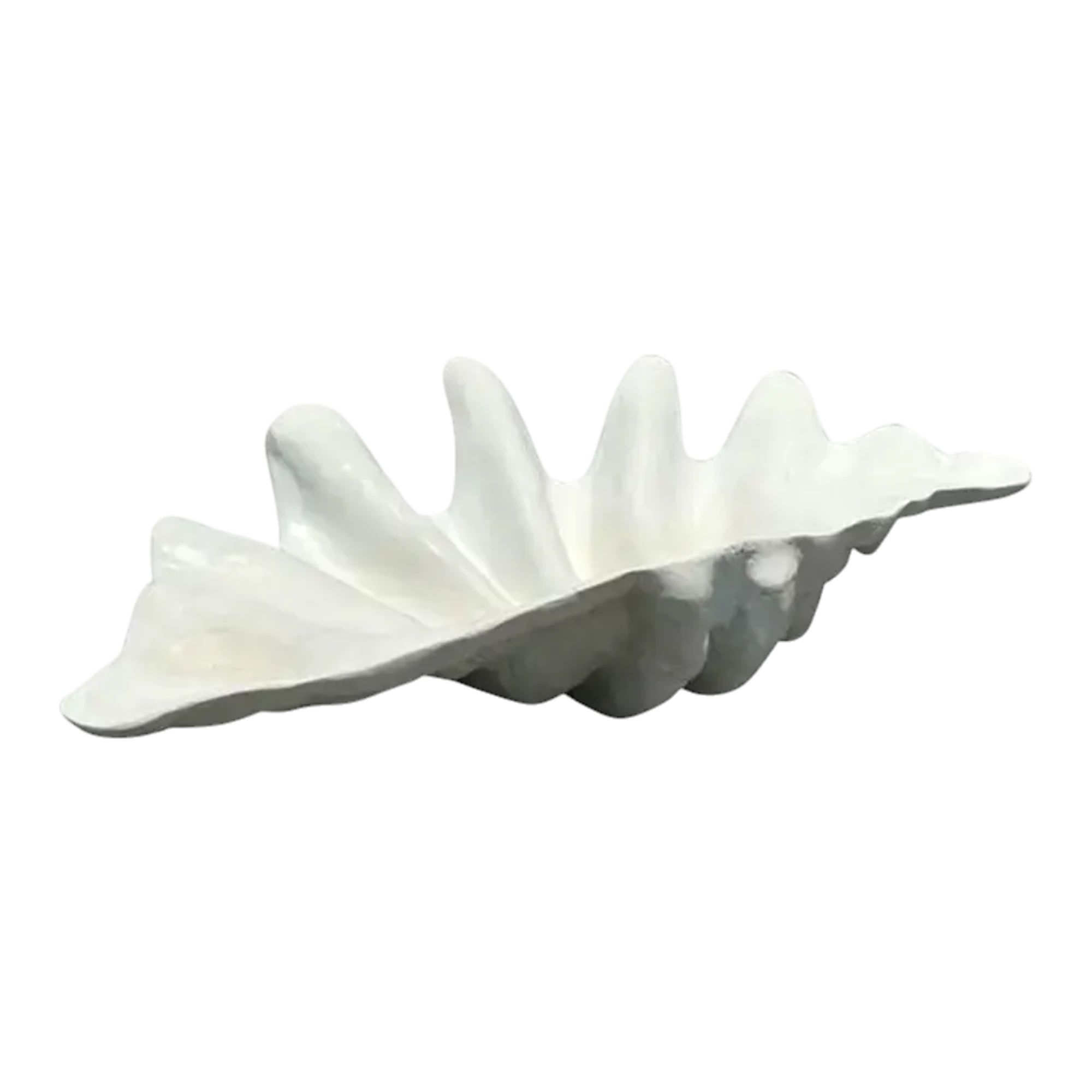 Vintage Coastal Monumental Resin Clamshell