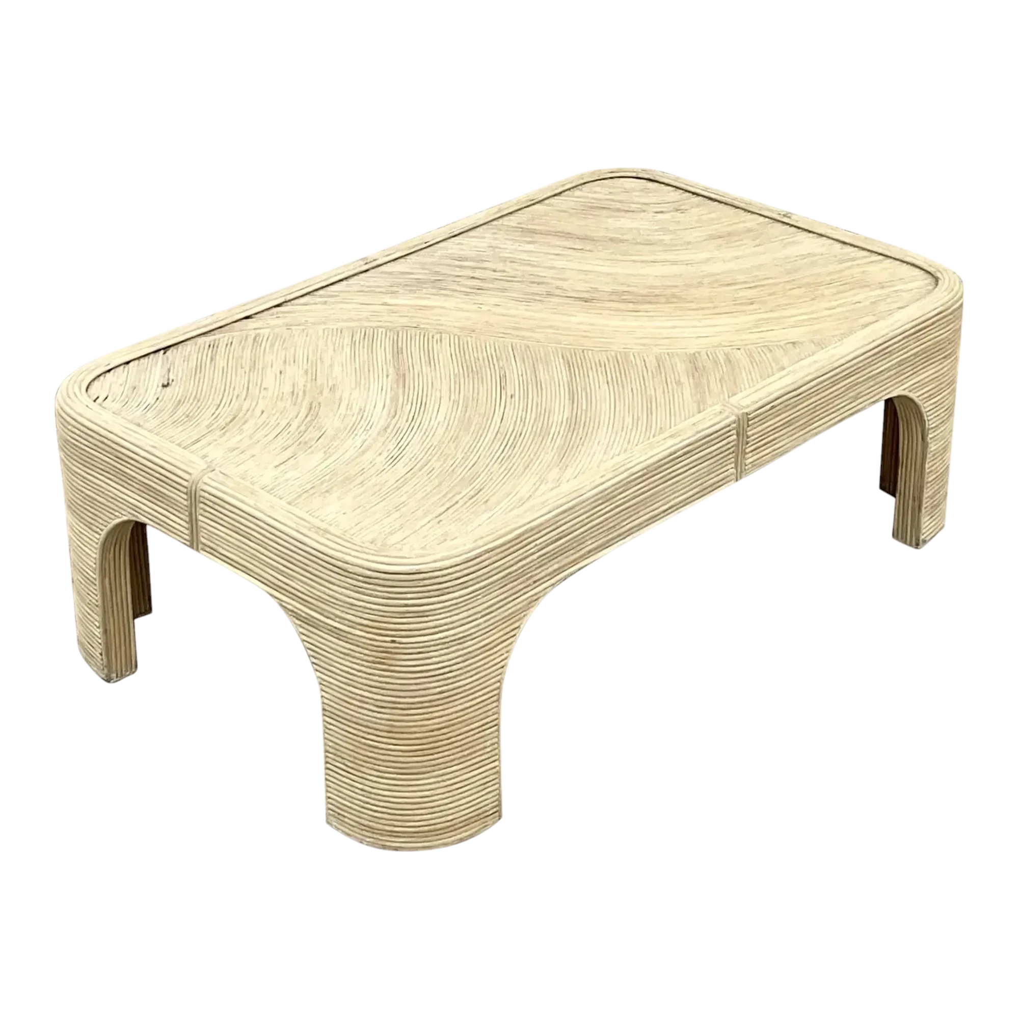 Vintage Coastal Pencil Reed Coffee Table