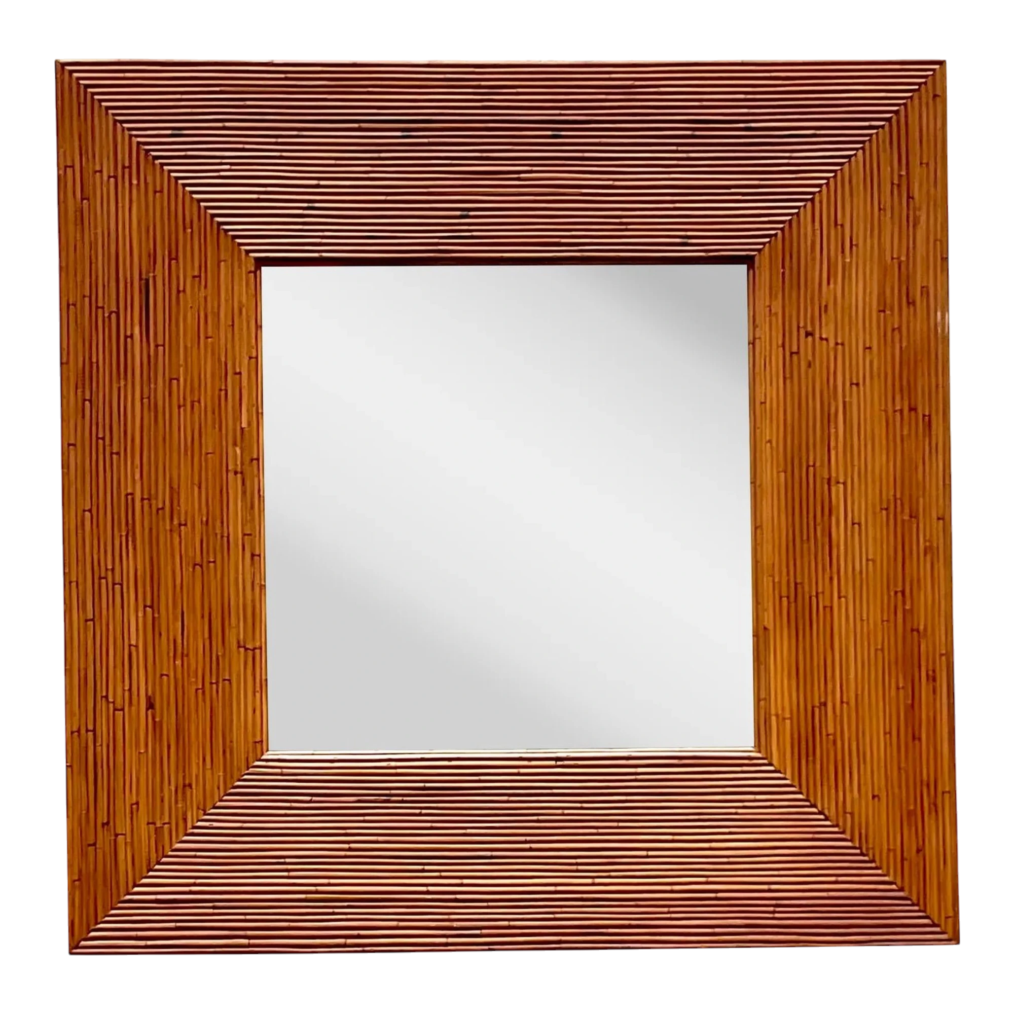 Vintage Coastal Pencil Reed Mirror