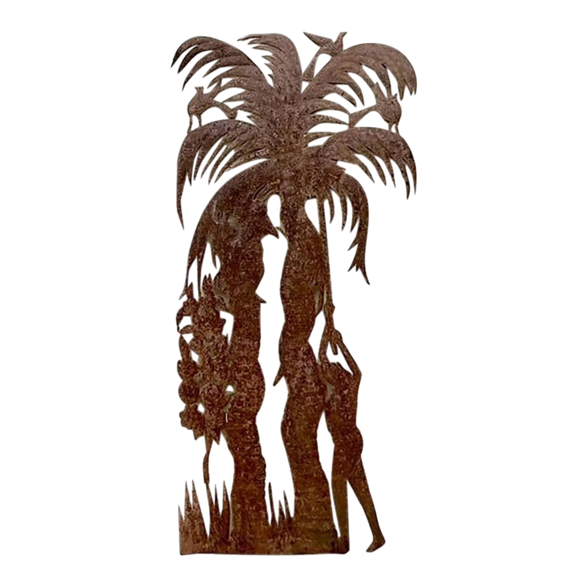 Vintage Coastal Punch Cut Palm Tree