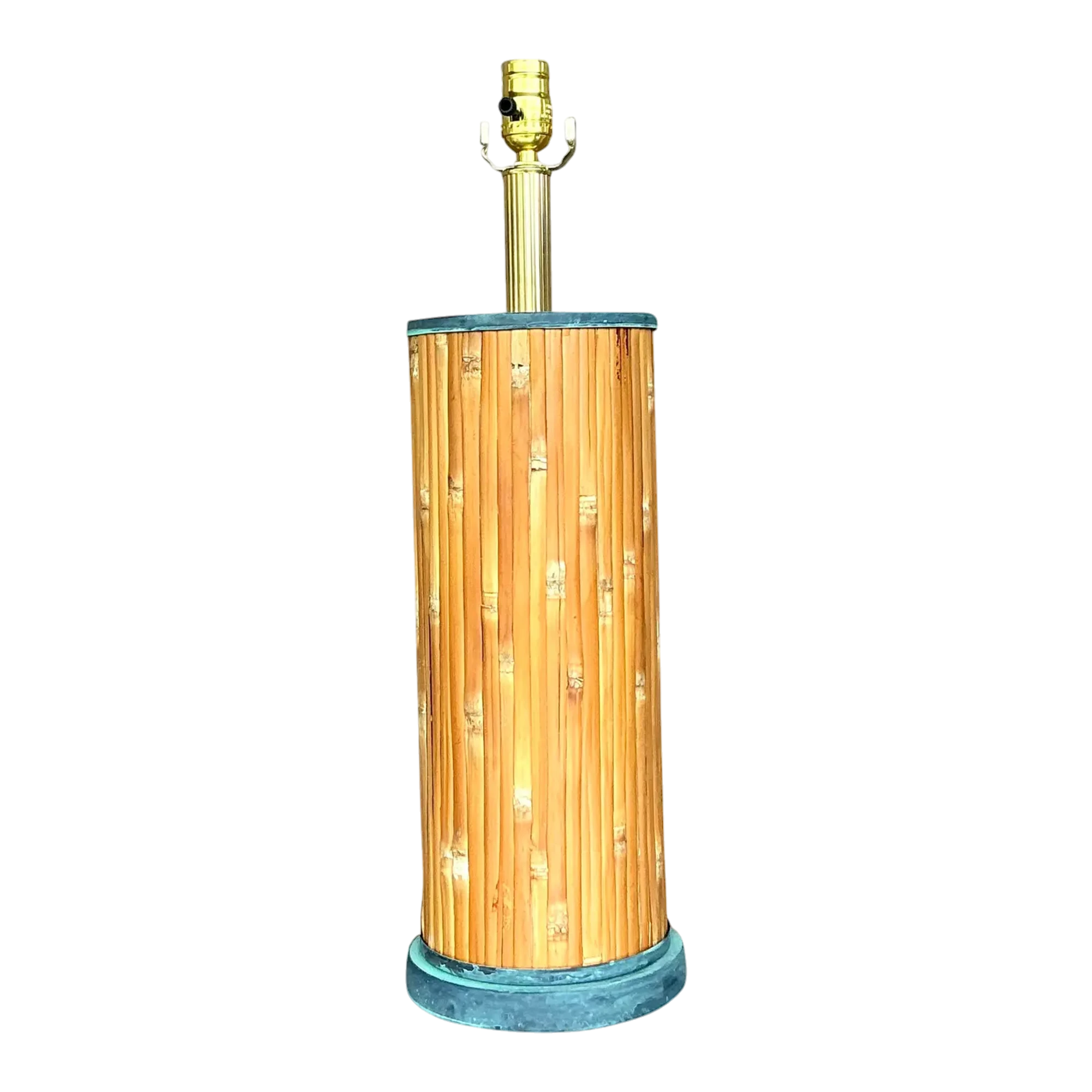 Vintage Coastal Split Reed Table Lamp