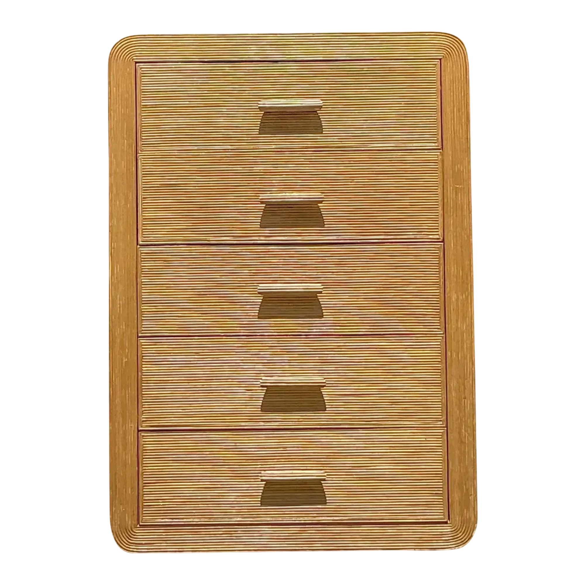 Vintage Coastal Waterfall a Pencil Reed Chest of Drawers