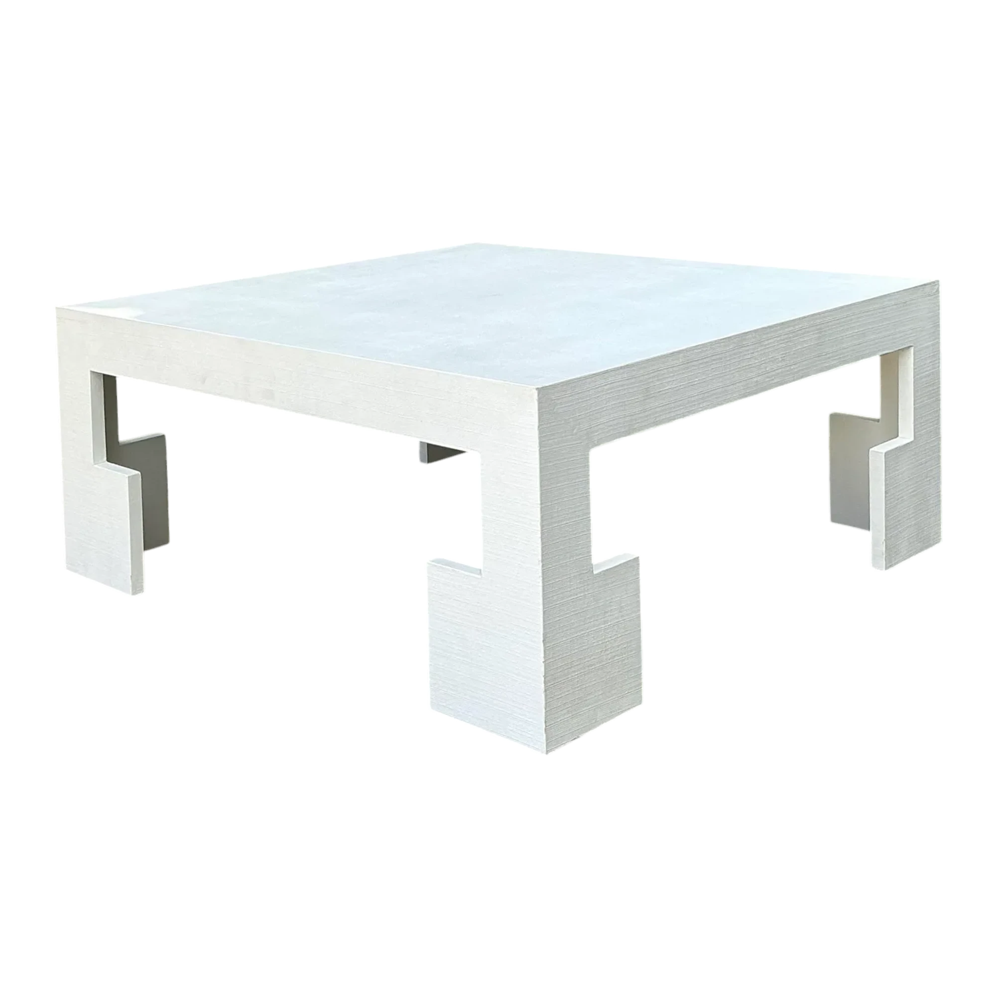 Vintage Custom Grasscloth Coffee Table