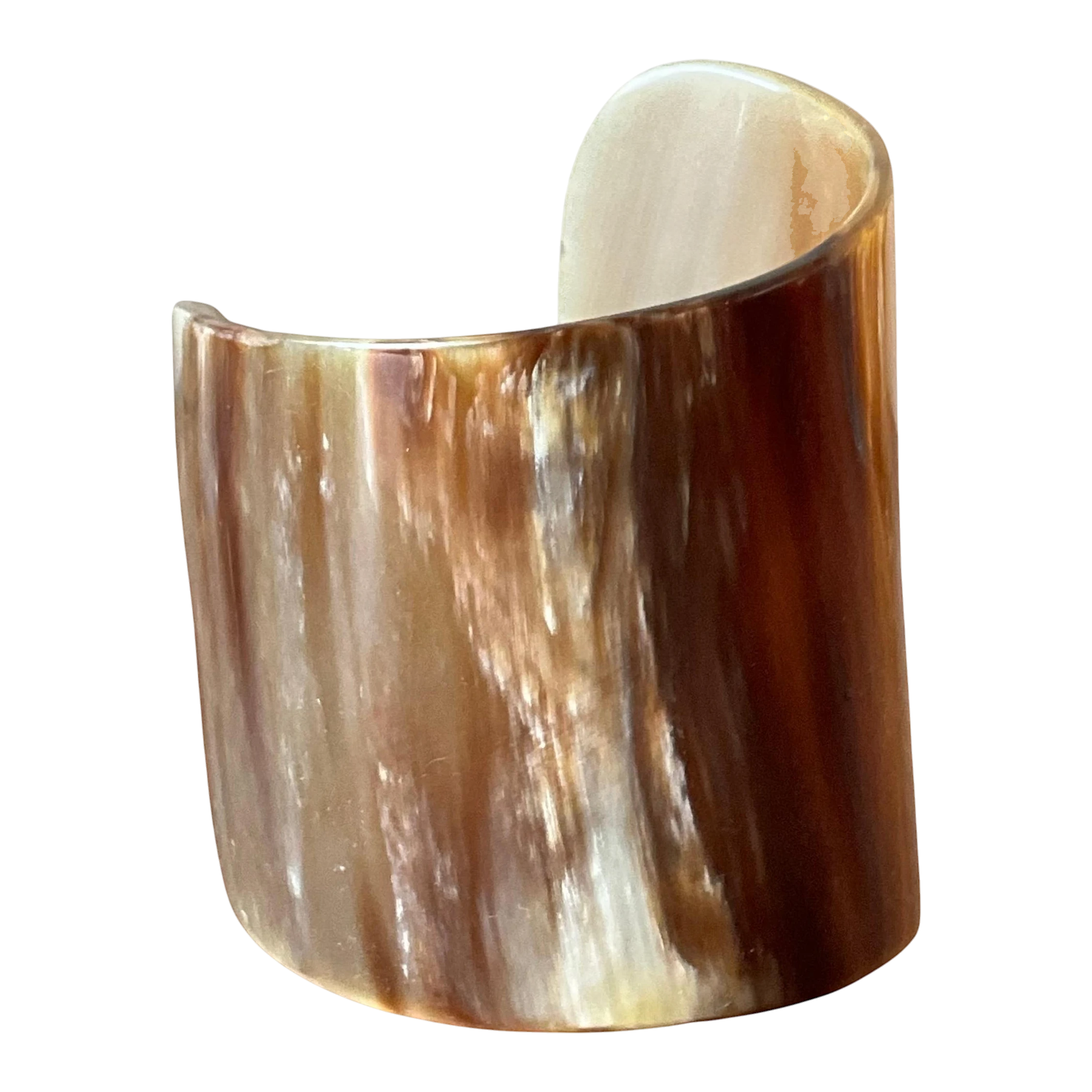Vintage Faux Buffalo Horn Resin Cuff — additional photo 1