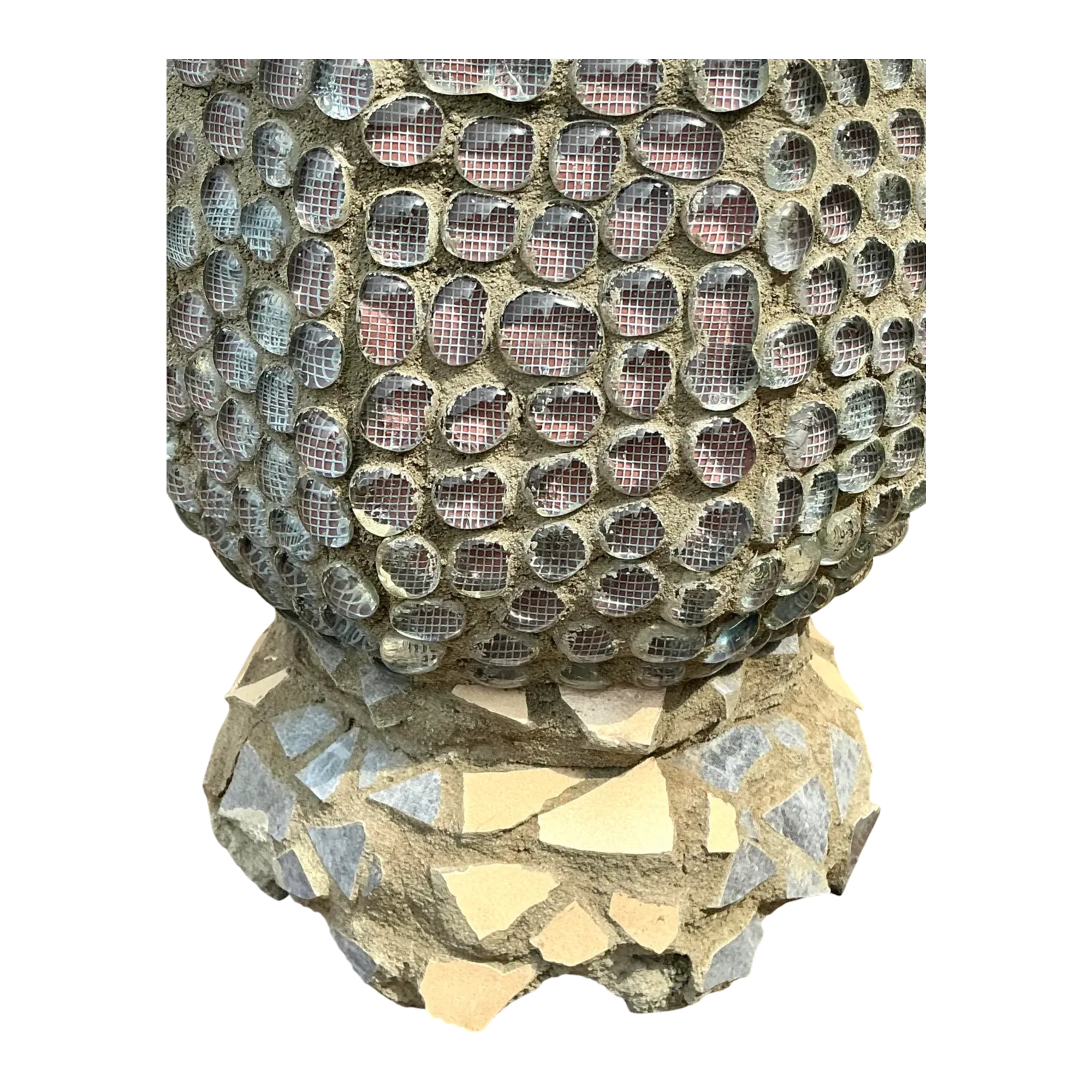 Vintage Found Object Mosaic Lamp