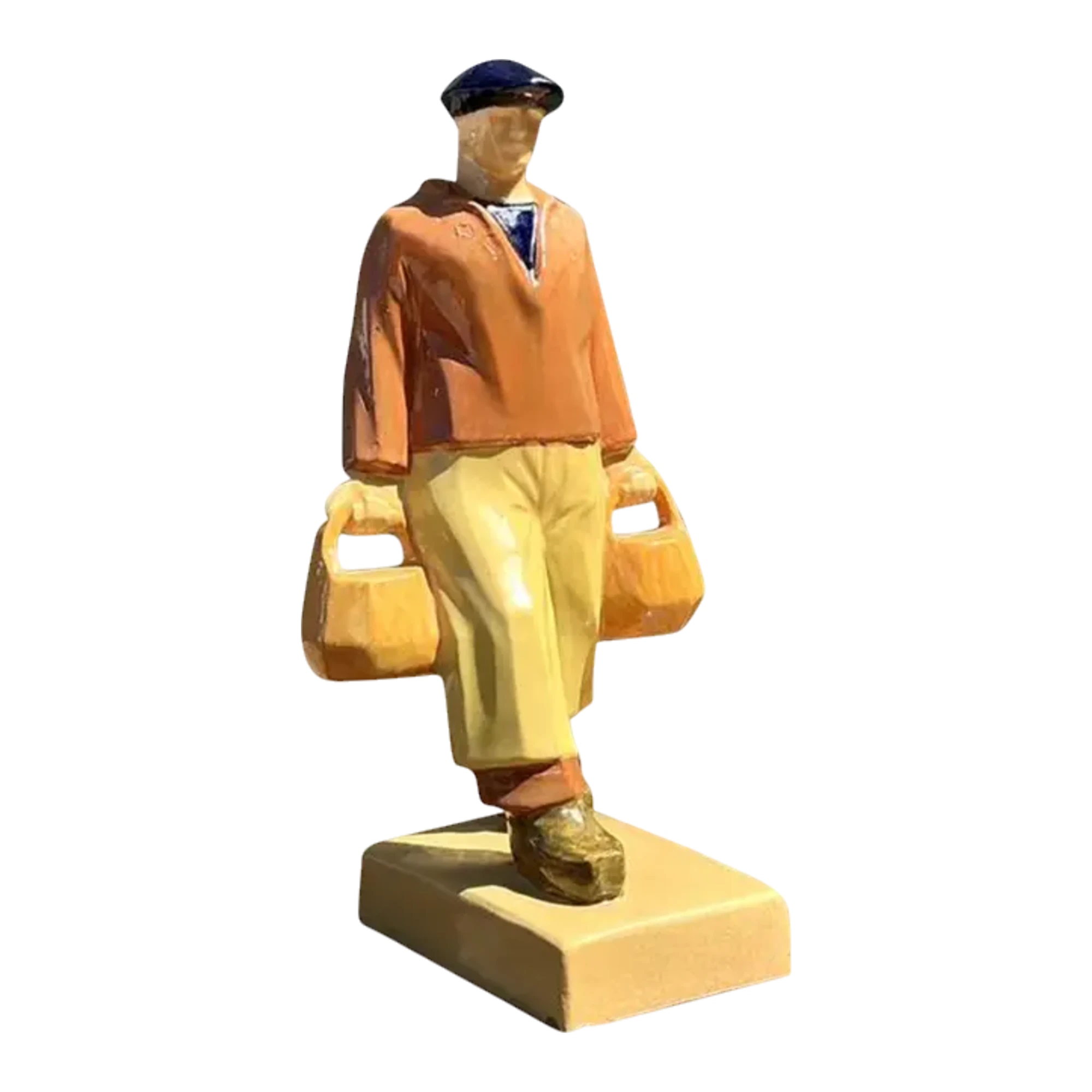 Vintage French Emile Just Bachelet for Henriot Ceramic Fisherman