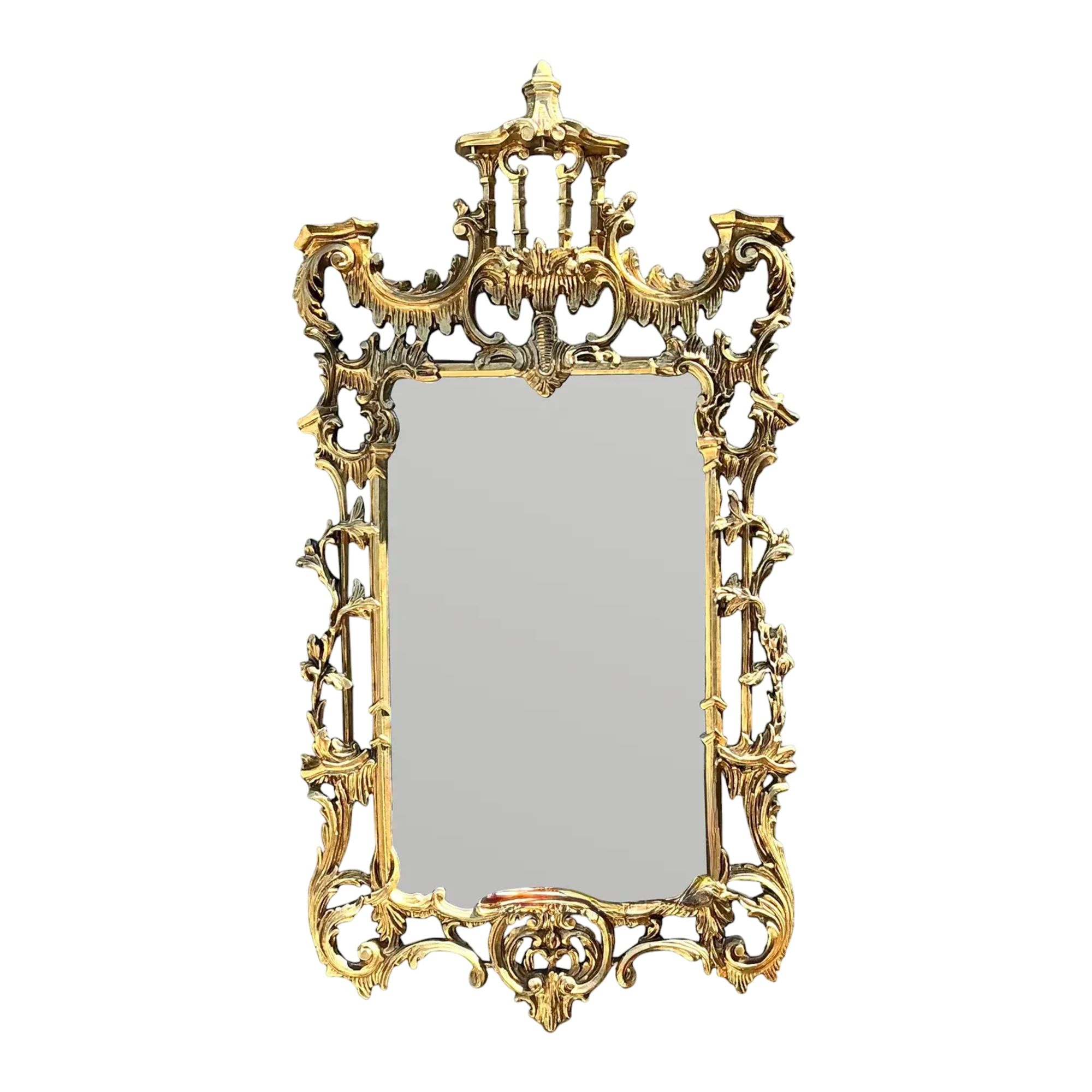 Vintage Gilt Pagoda Mirror