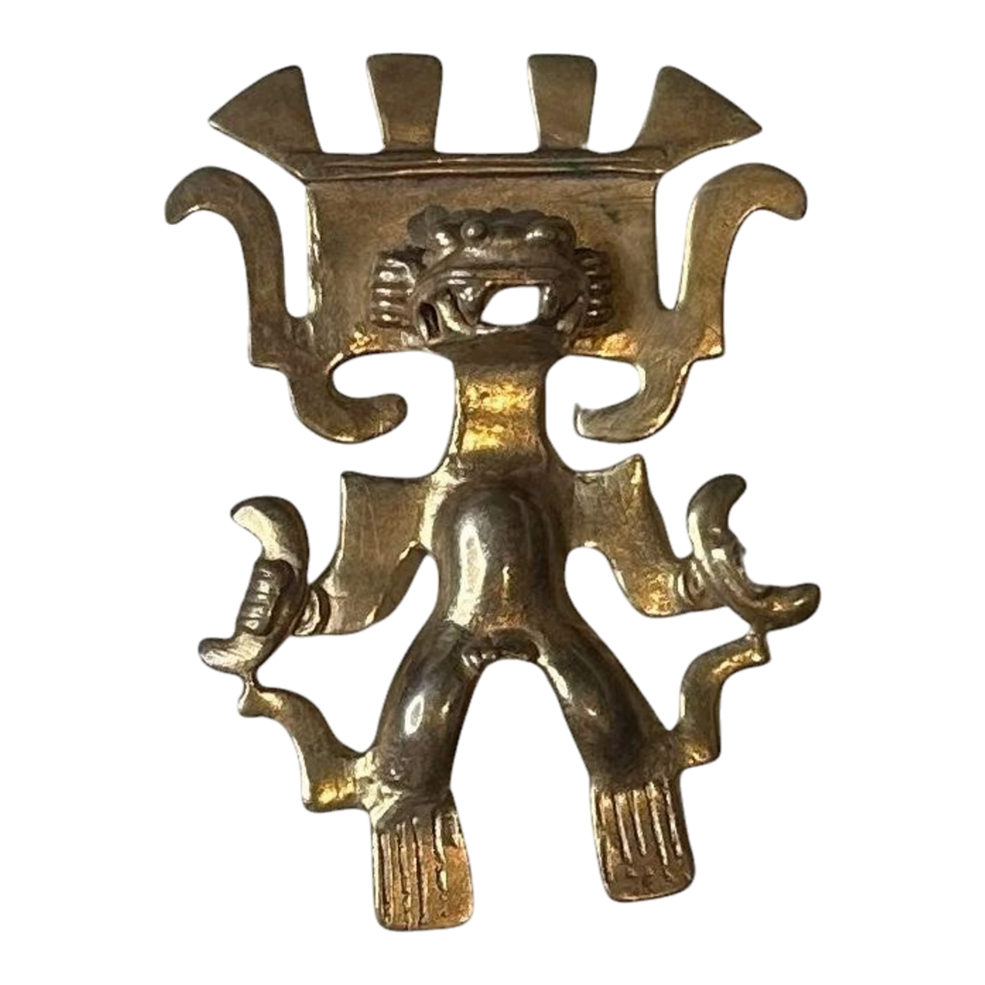Vintage Gold Tribal Pendant — additional photo 1