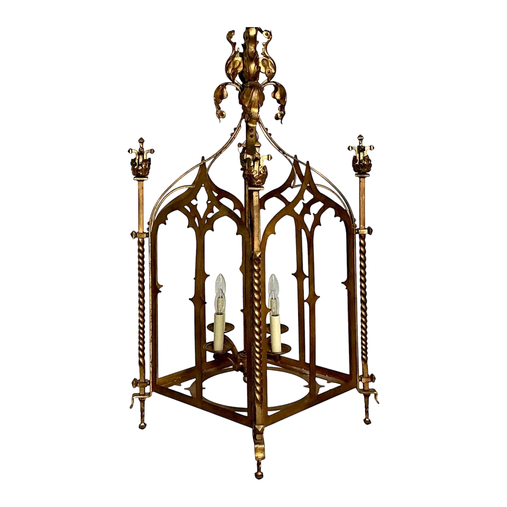 Vintage Gothic Gilt Lantern