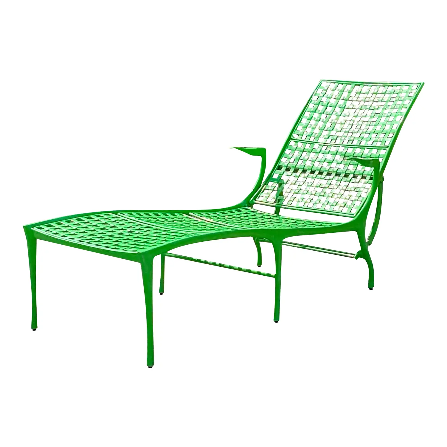 Vintage Green Dan Johnson Chaise Lounge for Brown Jordan