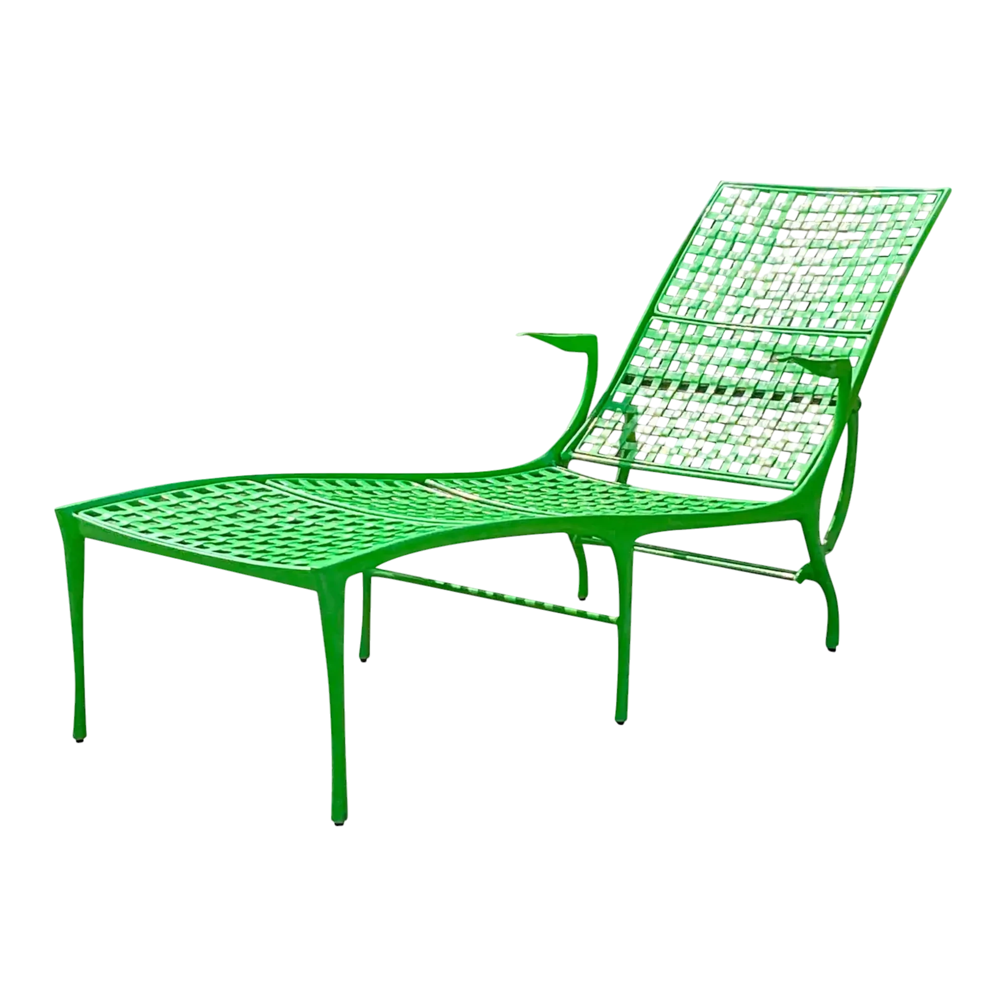 Vintage Green Dan Johnson Chaise Lounge for Brown Jordan