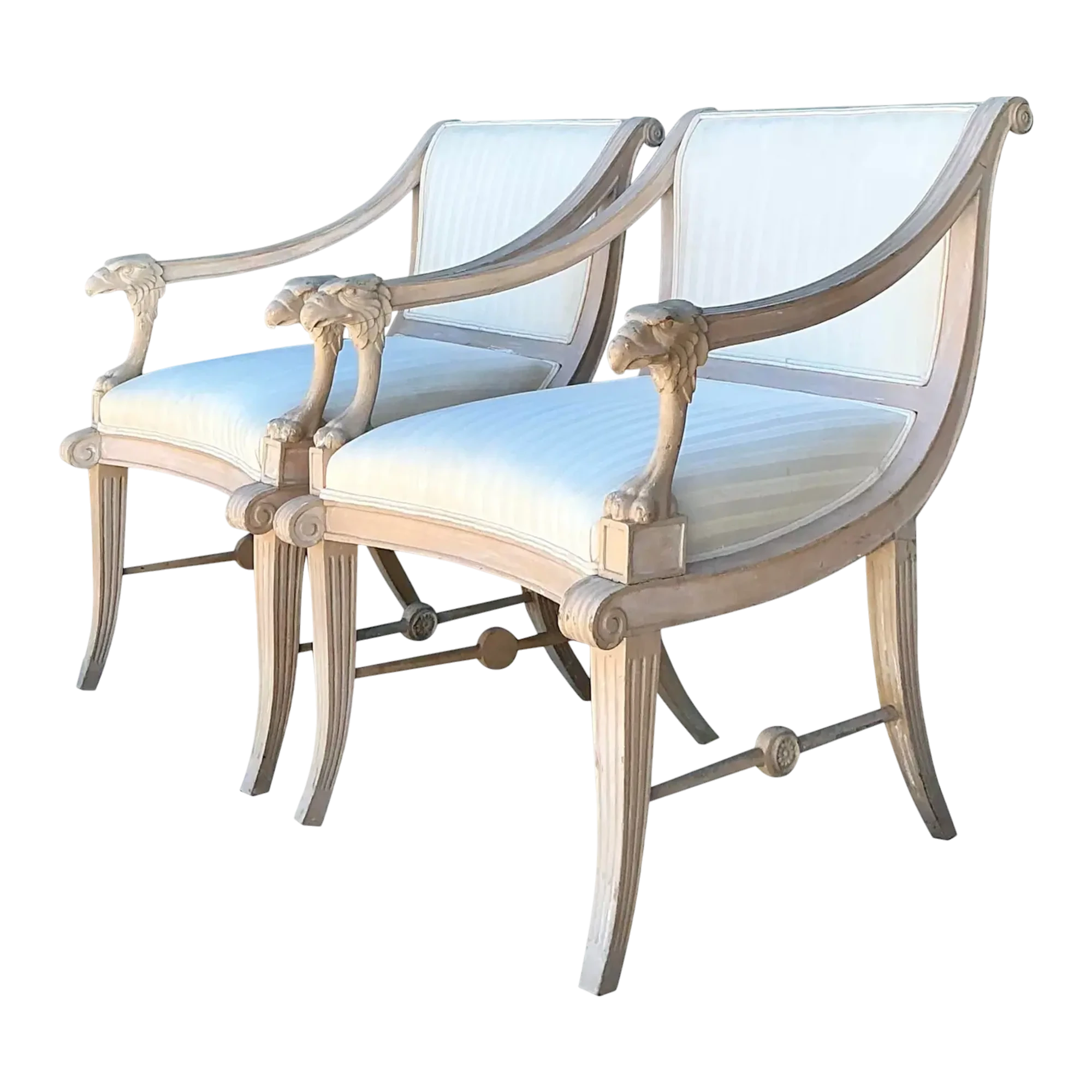 Vintage Hand Carved Eagles Head Lounge Chairs - A Pair — additional photo 1