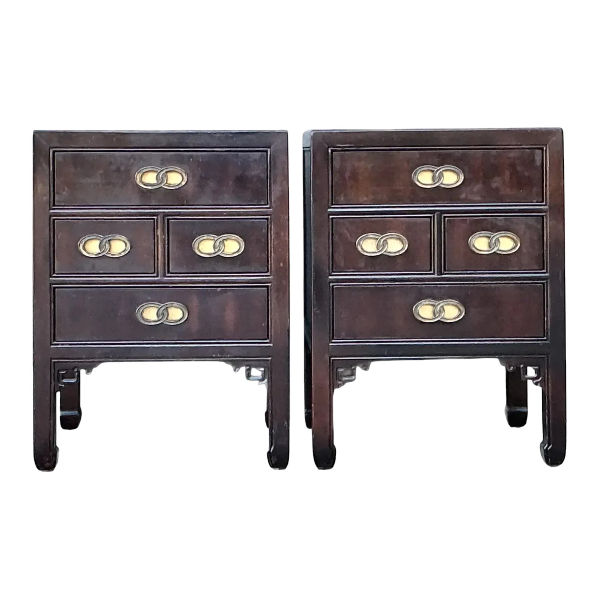Vintage Henredon Fretwork Nightstands - A Pair