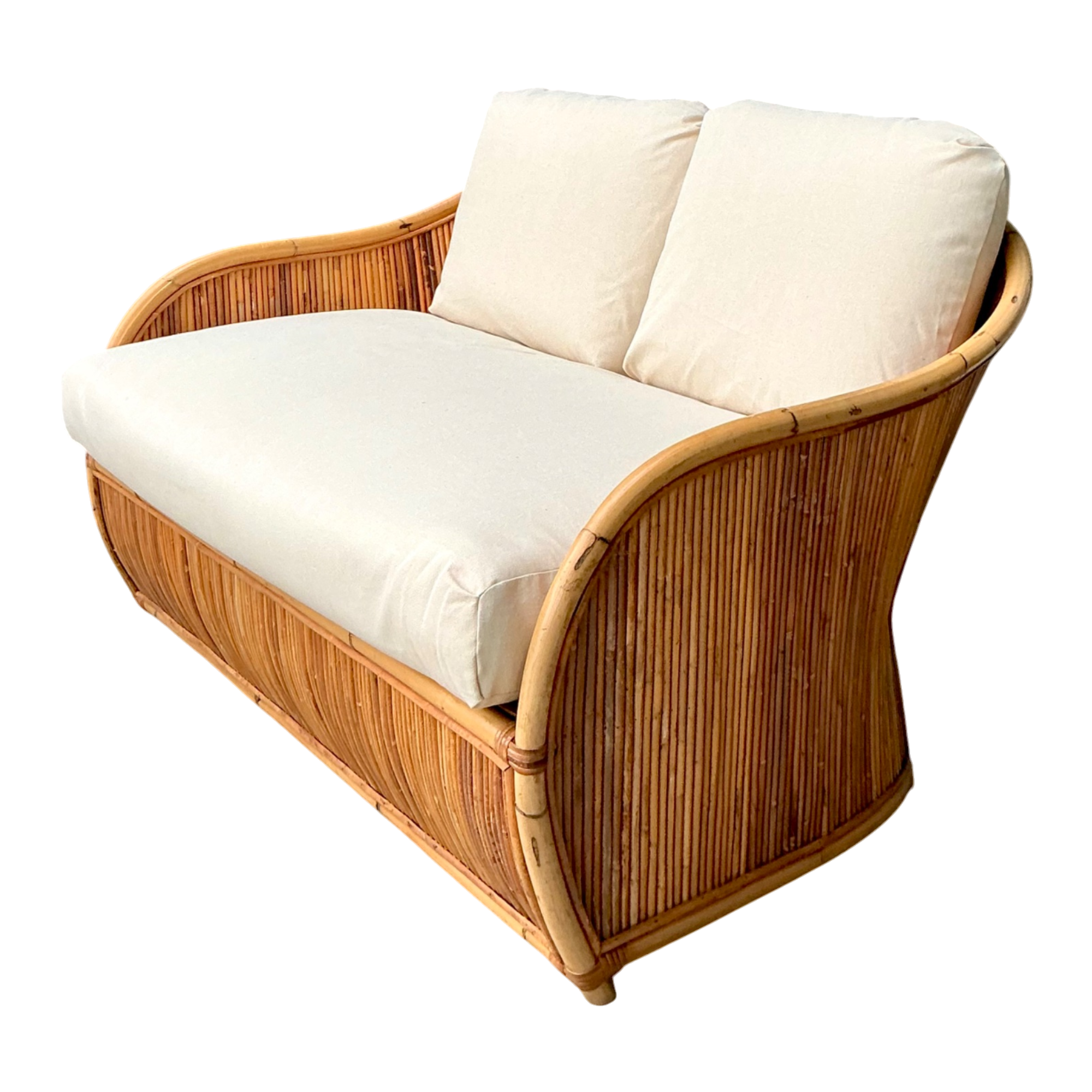 Vintage Henry Olko for Willow and Reed Pencil Reed Sofa