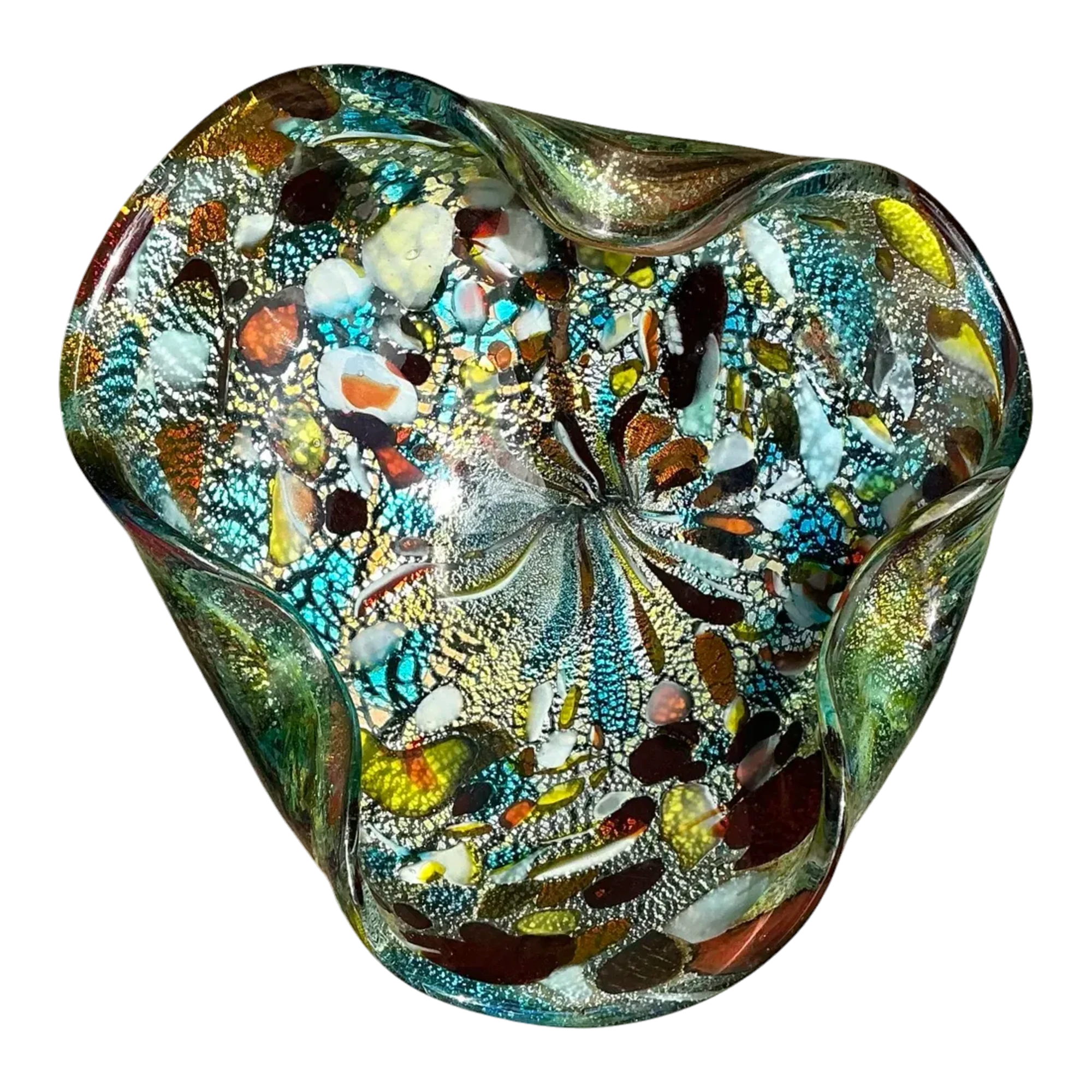 Vintage Italian Art Glass Ashtray After Murano