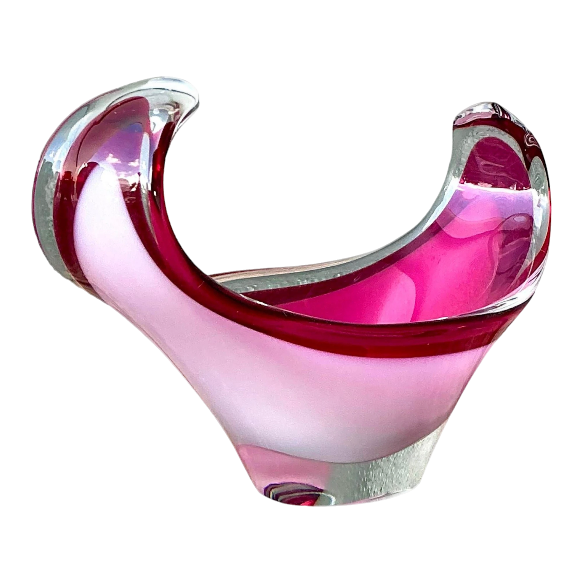 Vintage Italian Art Glass Bowl After Murano - Glass, 12W x 7H