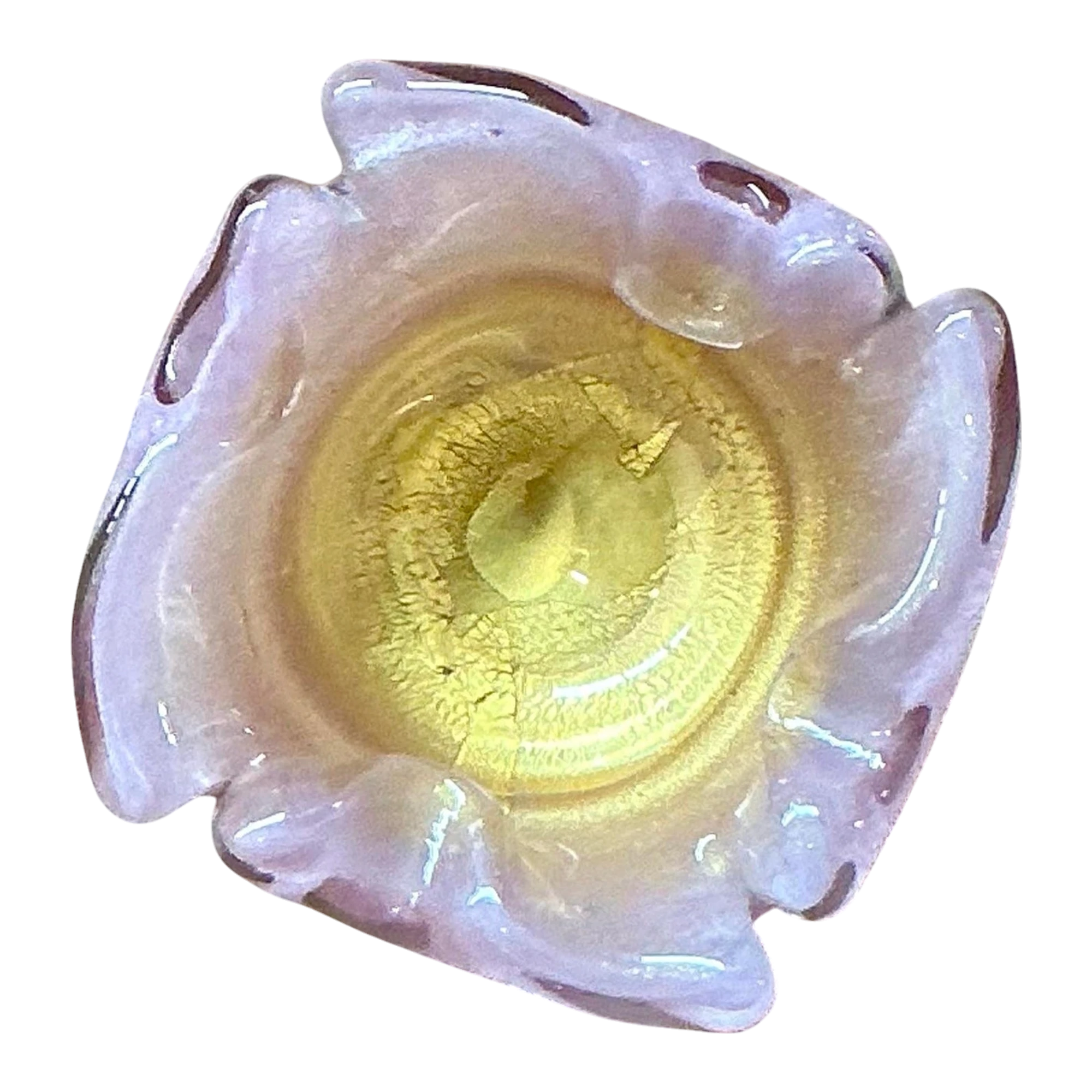 Vintage Italian Art Glass Bowl After Murano - Glass, 4.5W x 2H