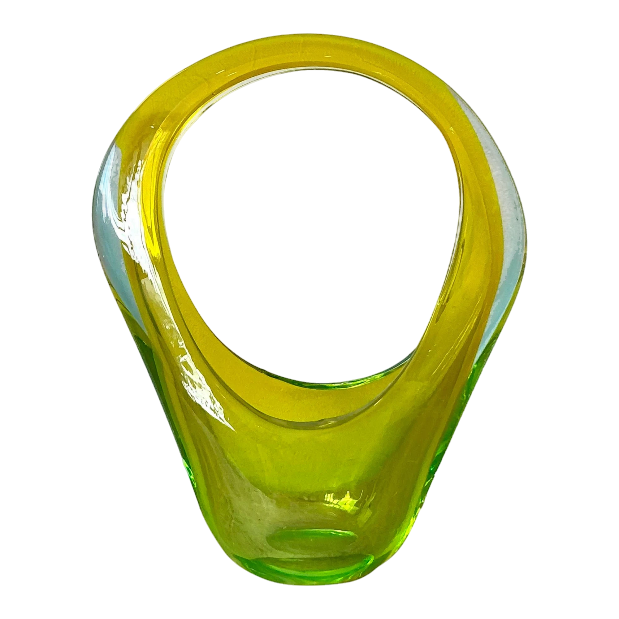 Vintage Italian Art Glass Vase After Murano