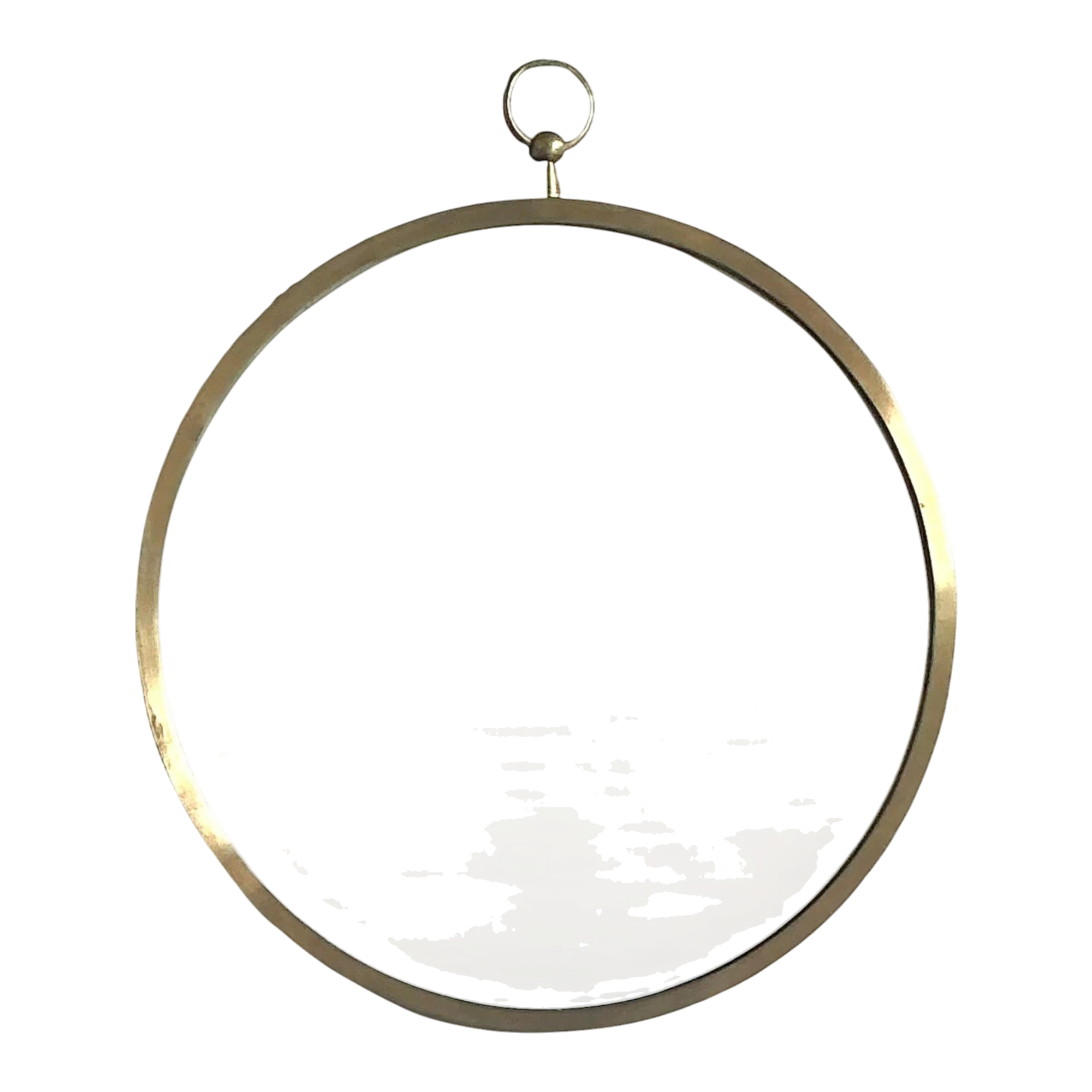 Vintage Italian Convex Circles Mirror After Fornasetti