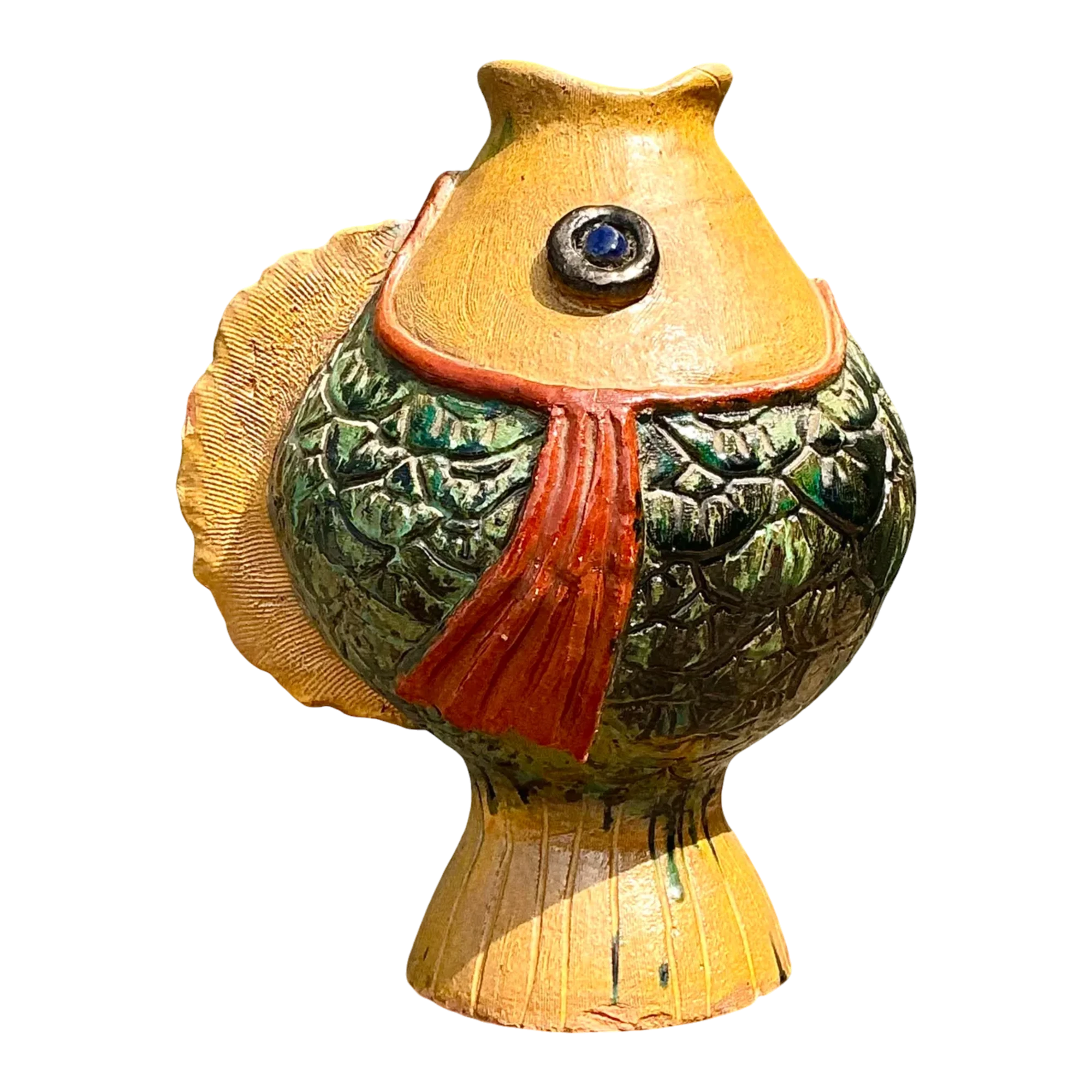 Vintage Italian Glazed Ceramic Fish