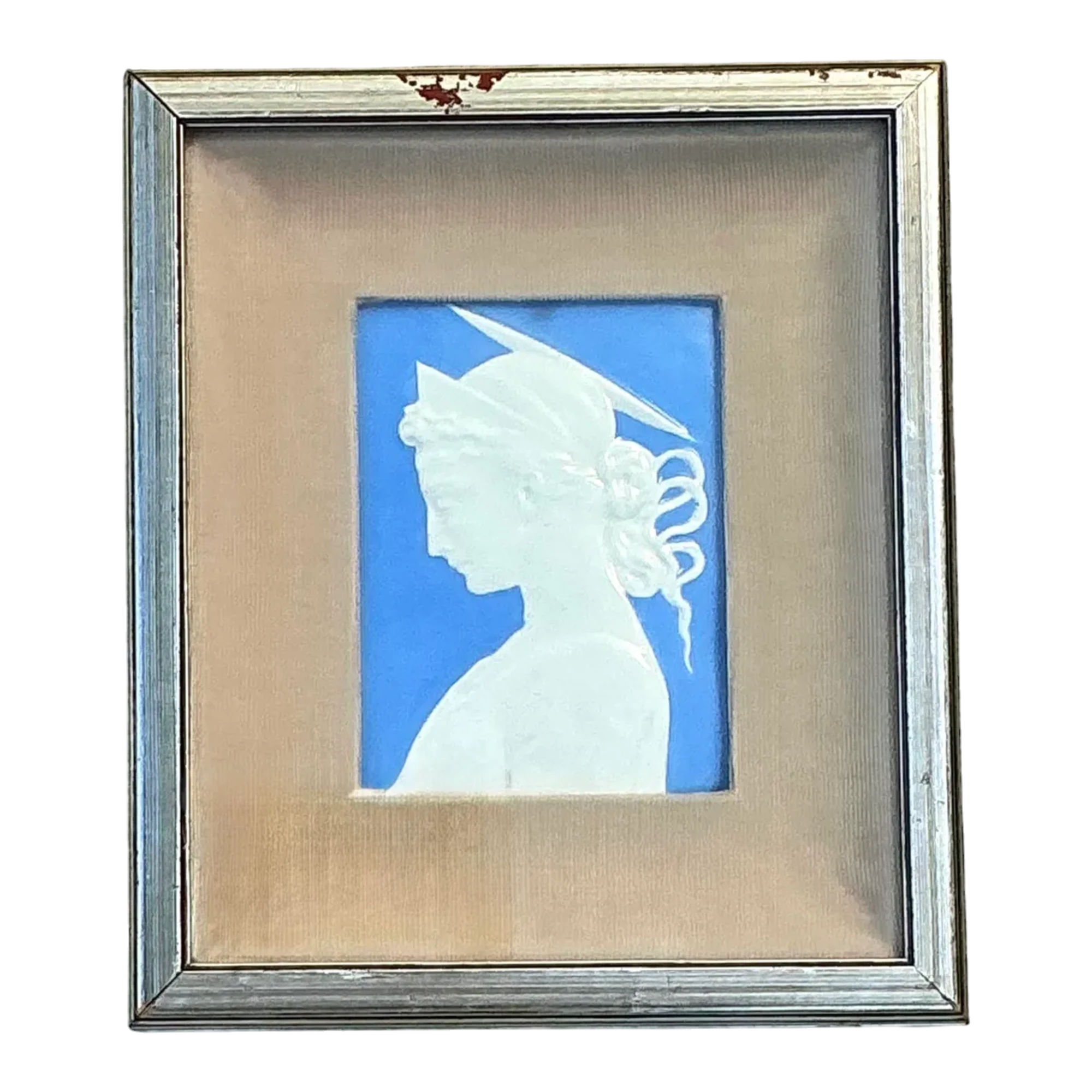 Vintage Italian Glazed Ceramic Profile Tile — additional photo 1