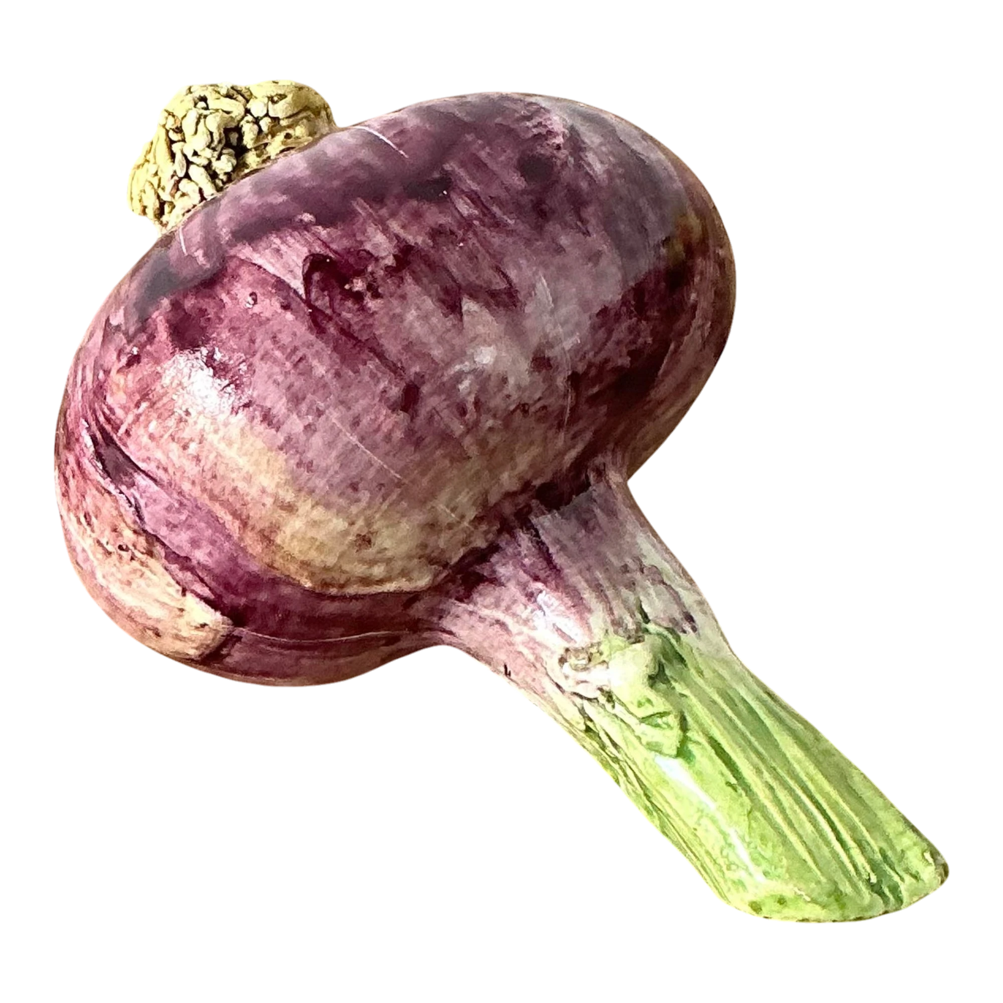 Vintage Italian Glazed Ceramic Turnip