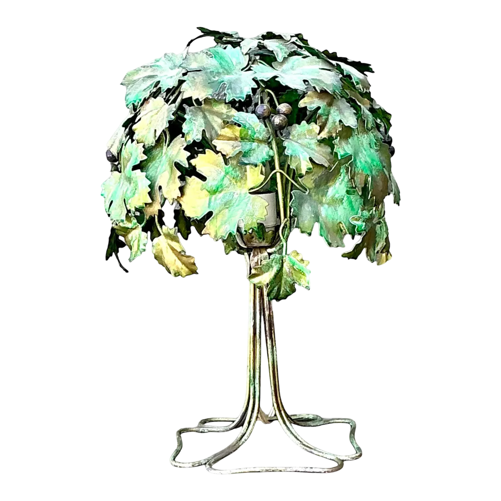 Vintage Italian Grape Leaf Table Lamp