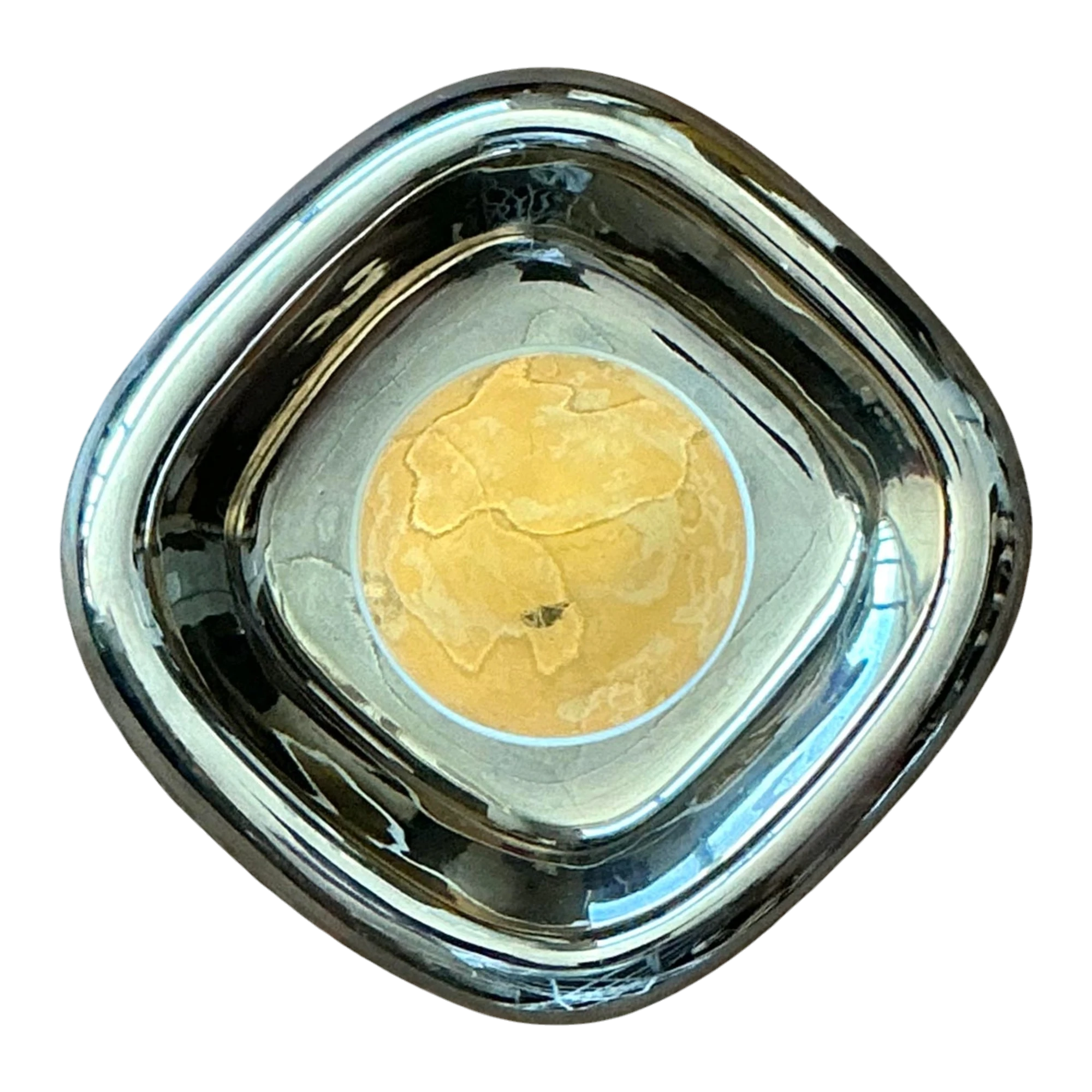 Vintage Italian Metallic Ceramic Bowl