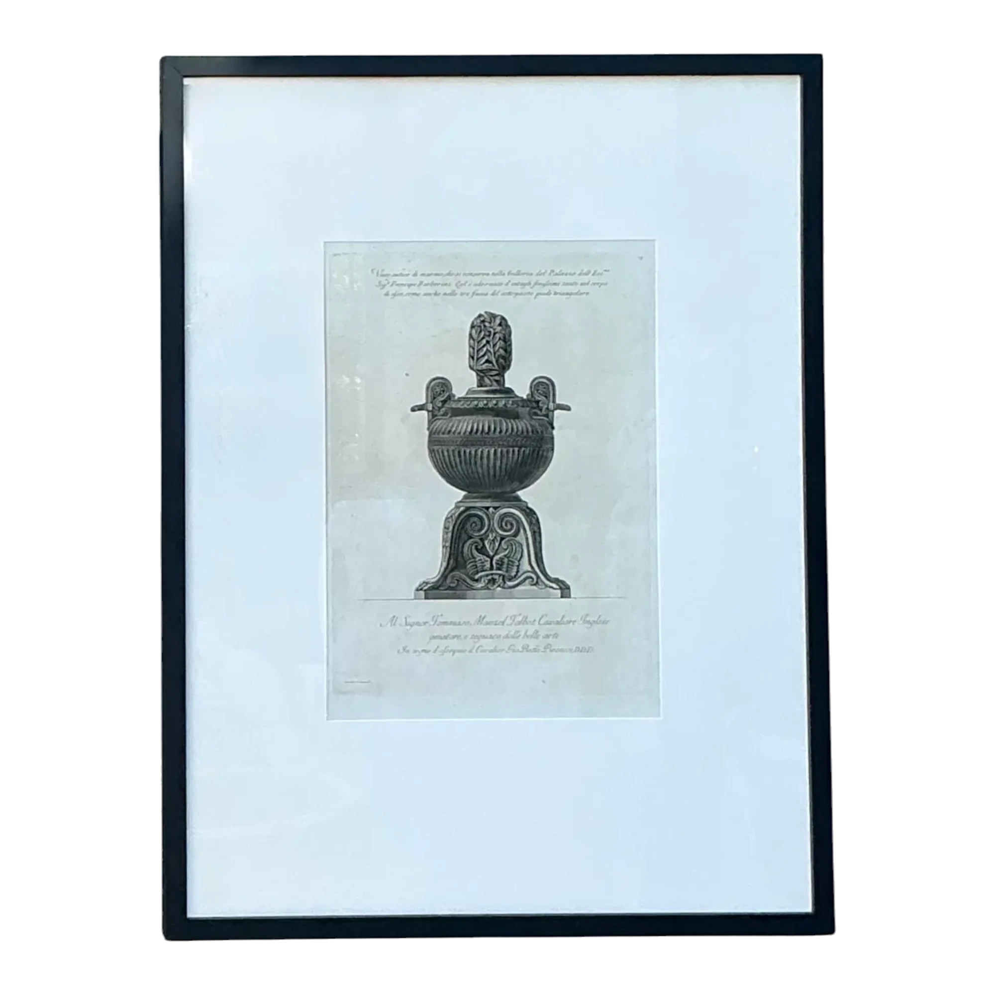Vintage Italian Monumental Giovanni Batista Piranesi Urn Print — additional photo 1