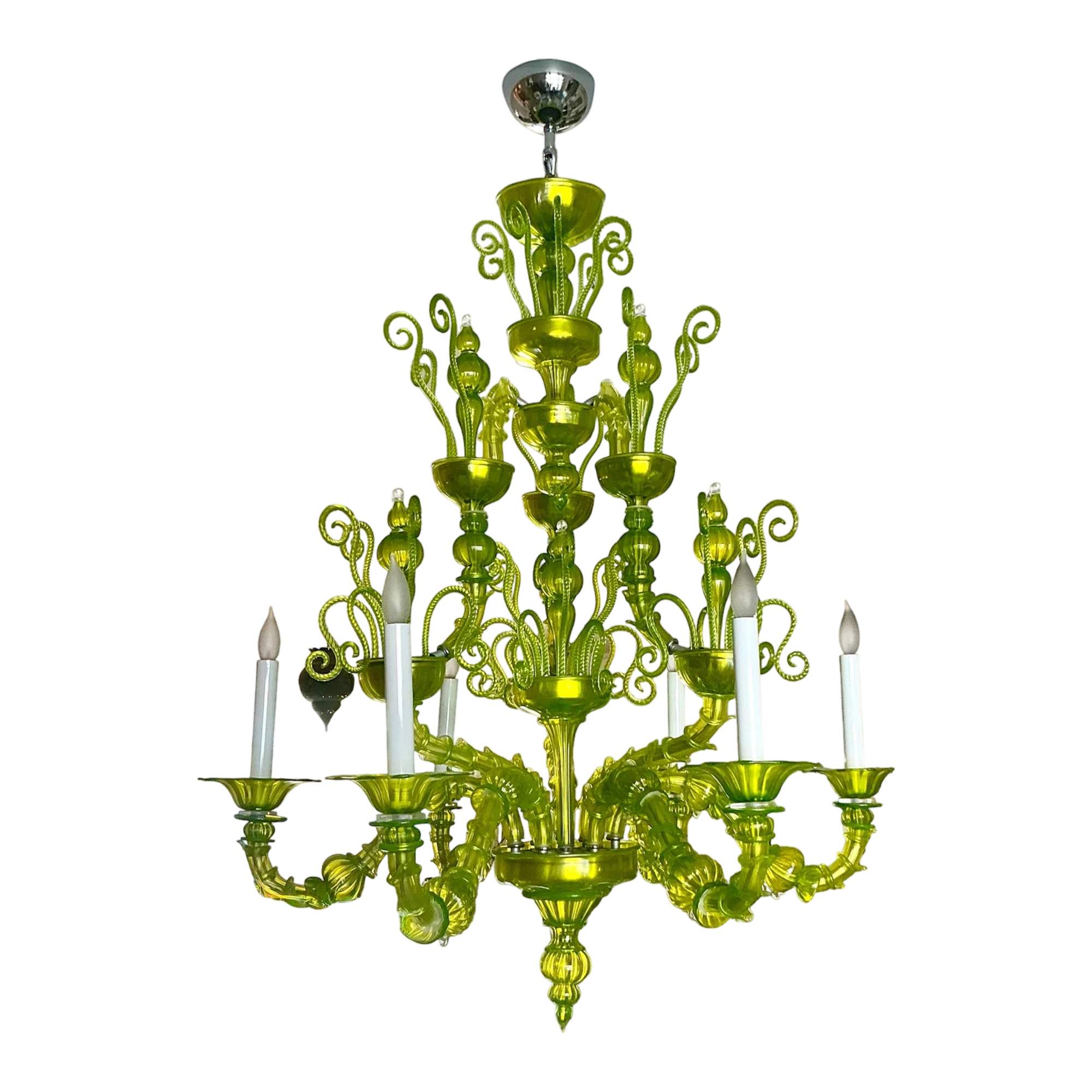Vintage Italian Monumental Murano Glass Chandelier