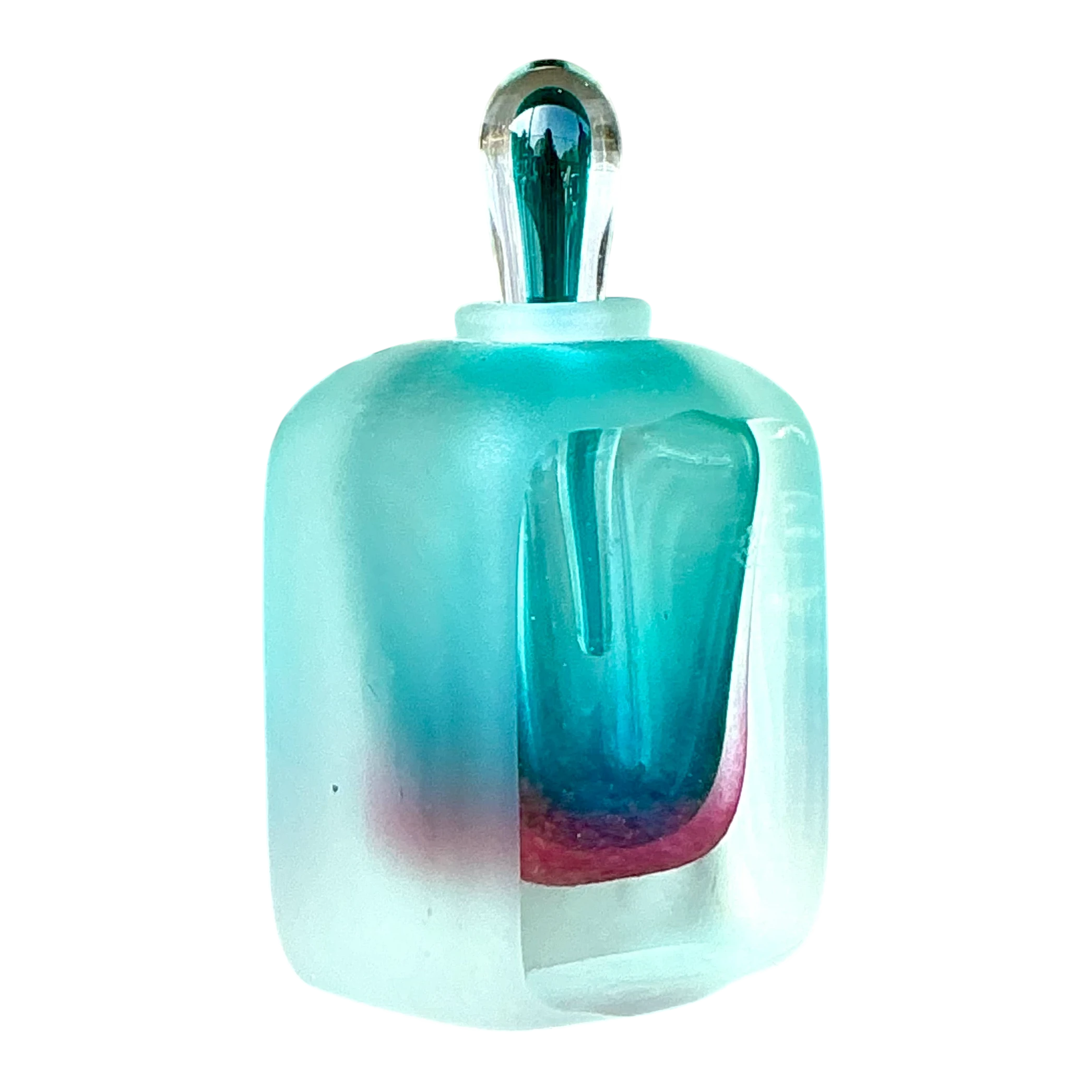 Vintage Italian Ombre Glass Bottle After Murano