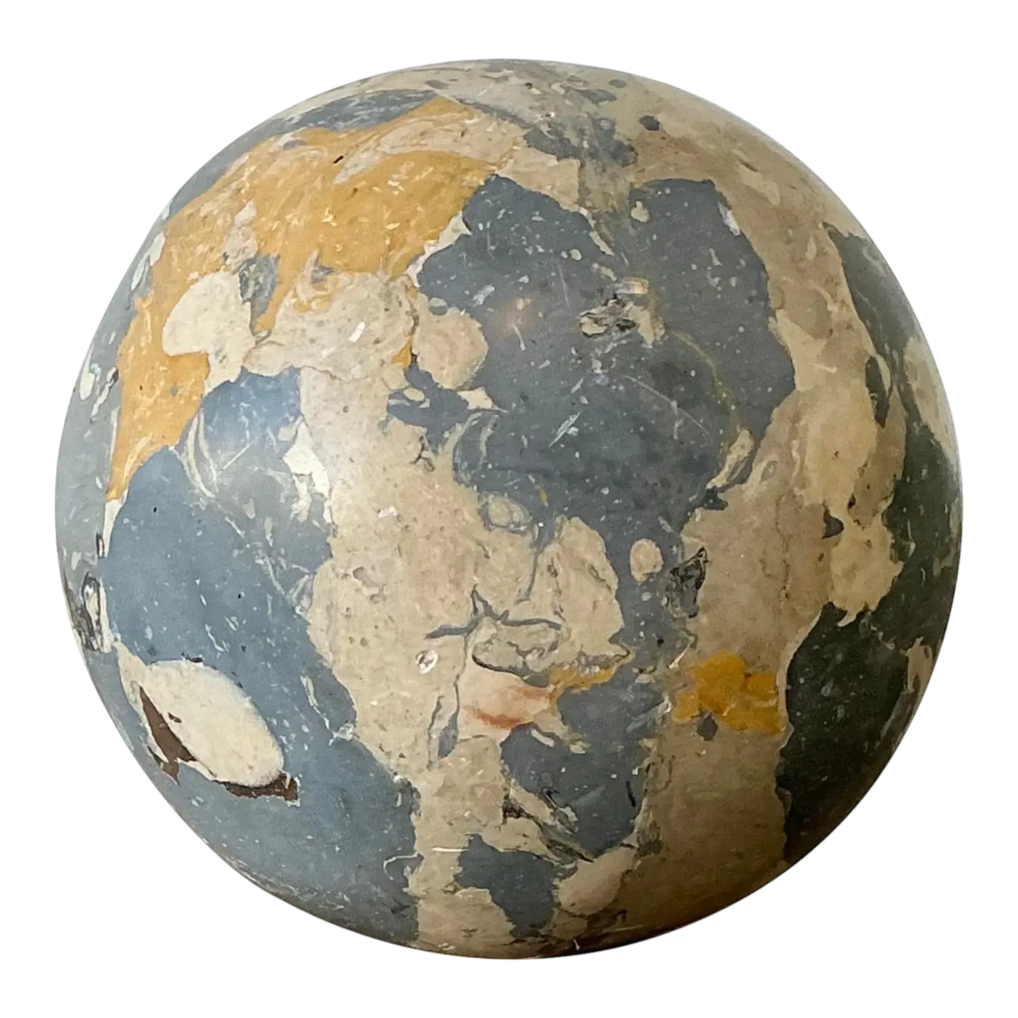 Vintage Italian Scagliola Artisanal Pigmented Plaster Sphere
