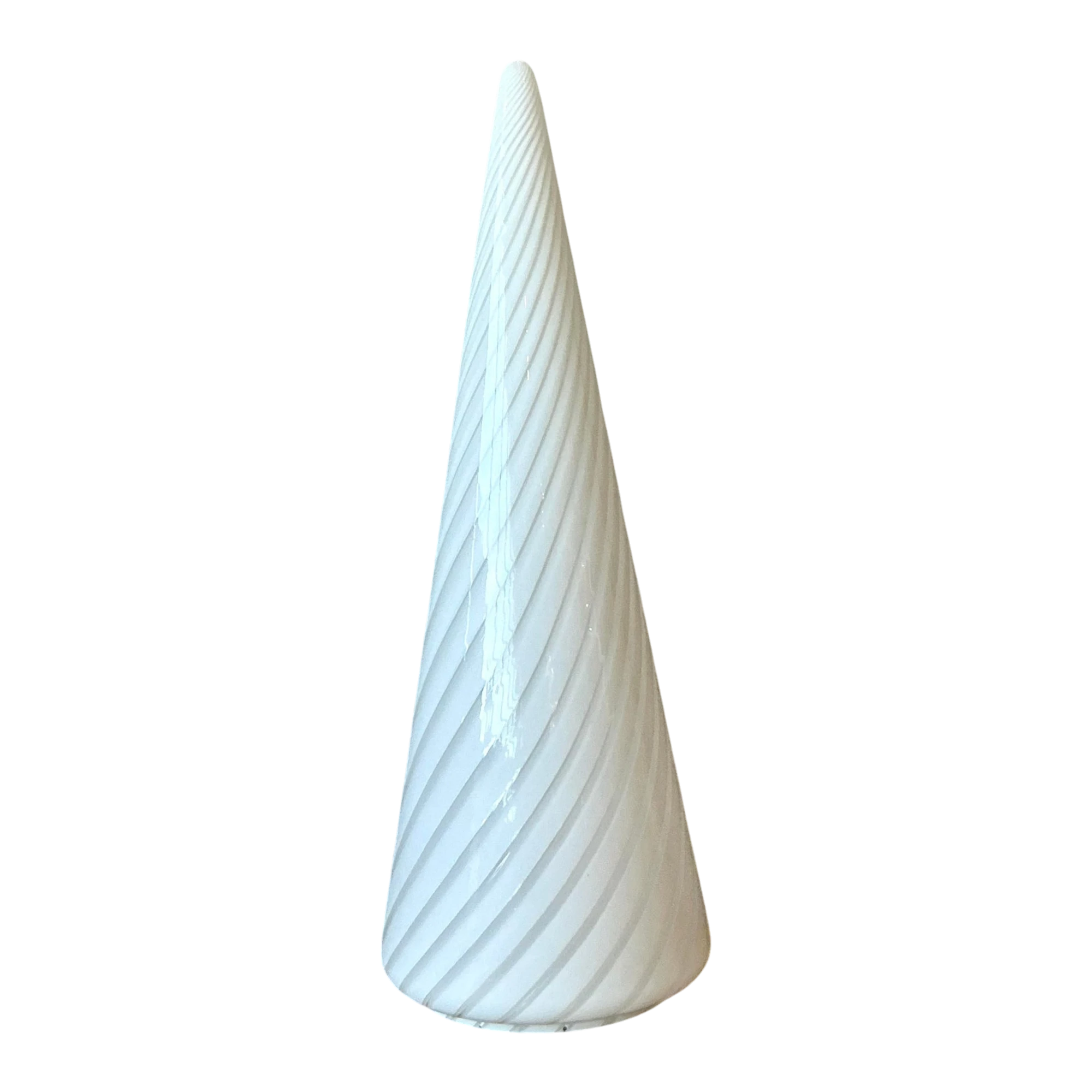 Vintage Italian Vetri Glass Swirl Cone Lamp
